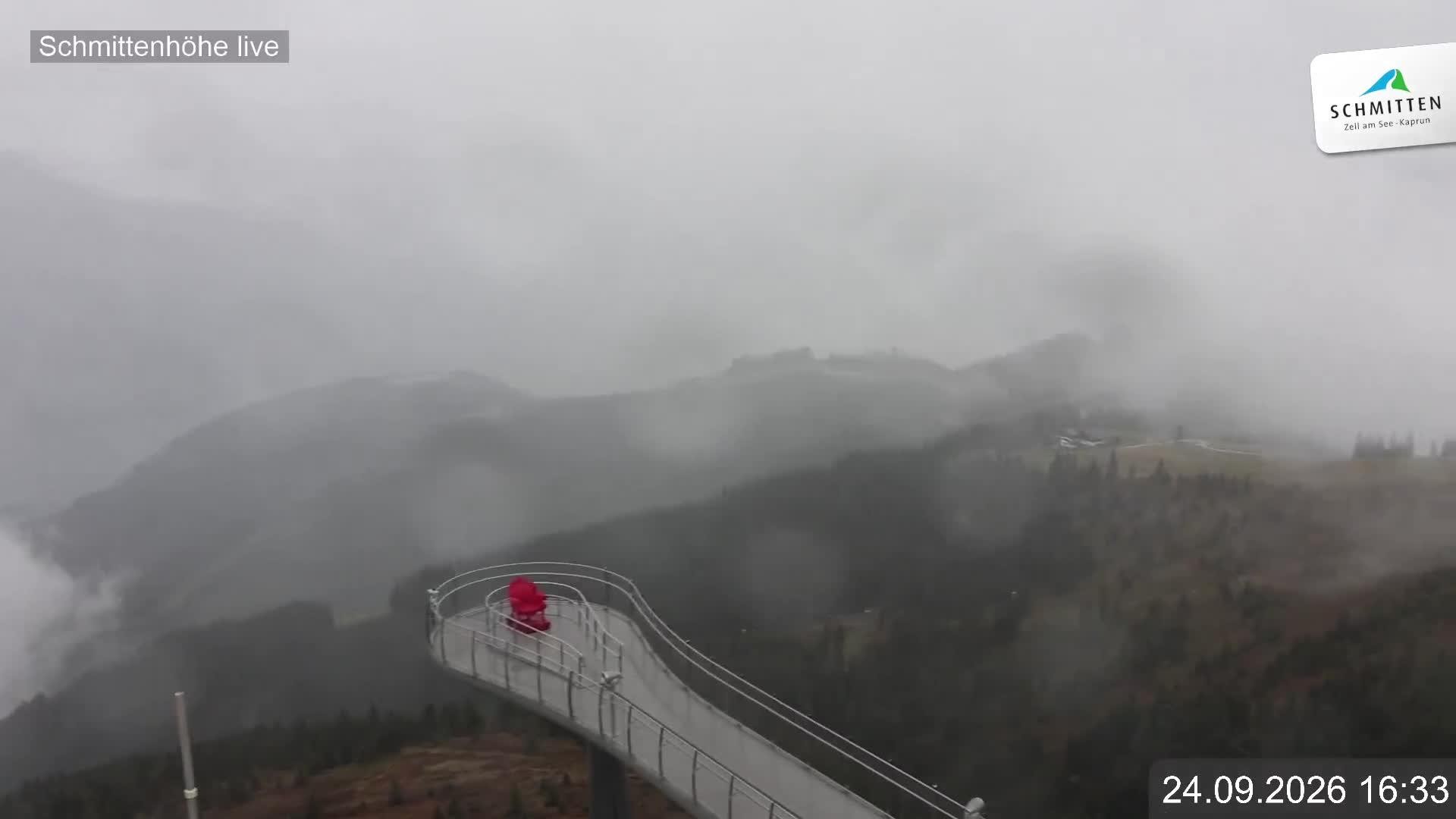 Archiv Foto Webcam Blick vom Gipfel der Schmittenhöhe