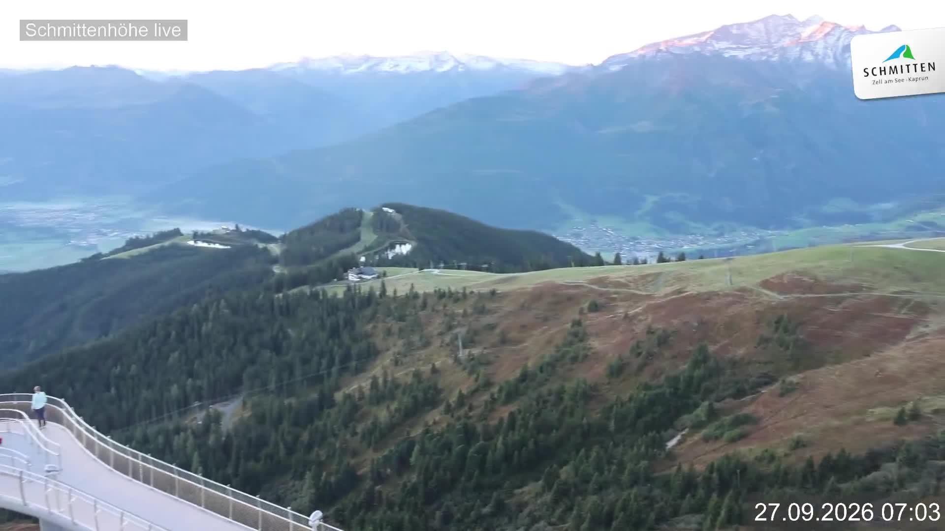 Archiv Foto Webcam Blick vom Gipfel der Schmittenhöhe