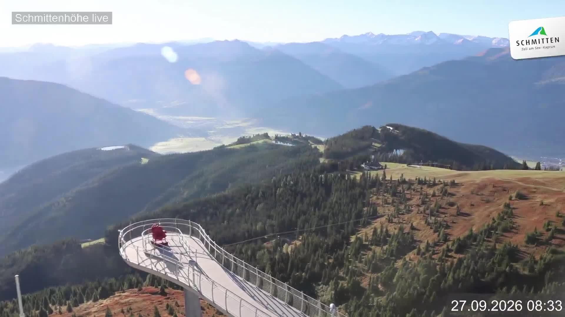 Archiv Foto Webcam Blick vom Gipfel der Schmittenhöhe