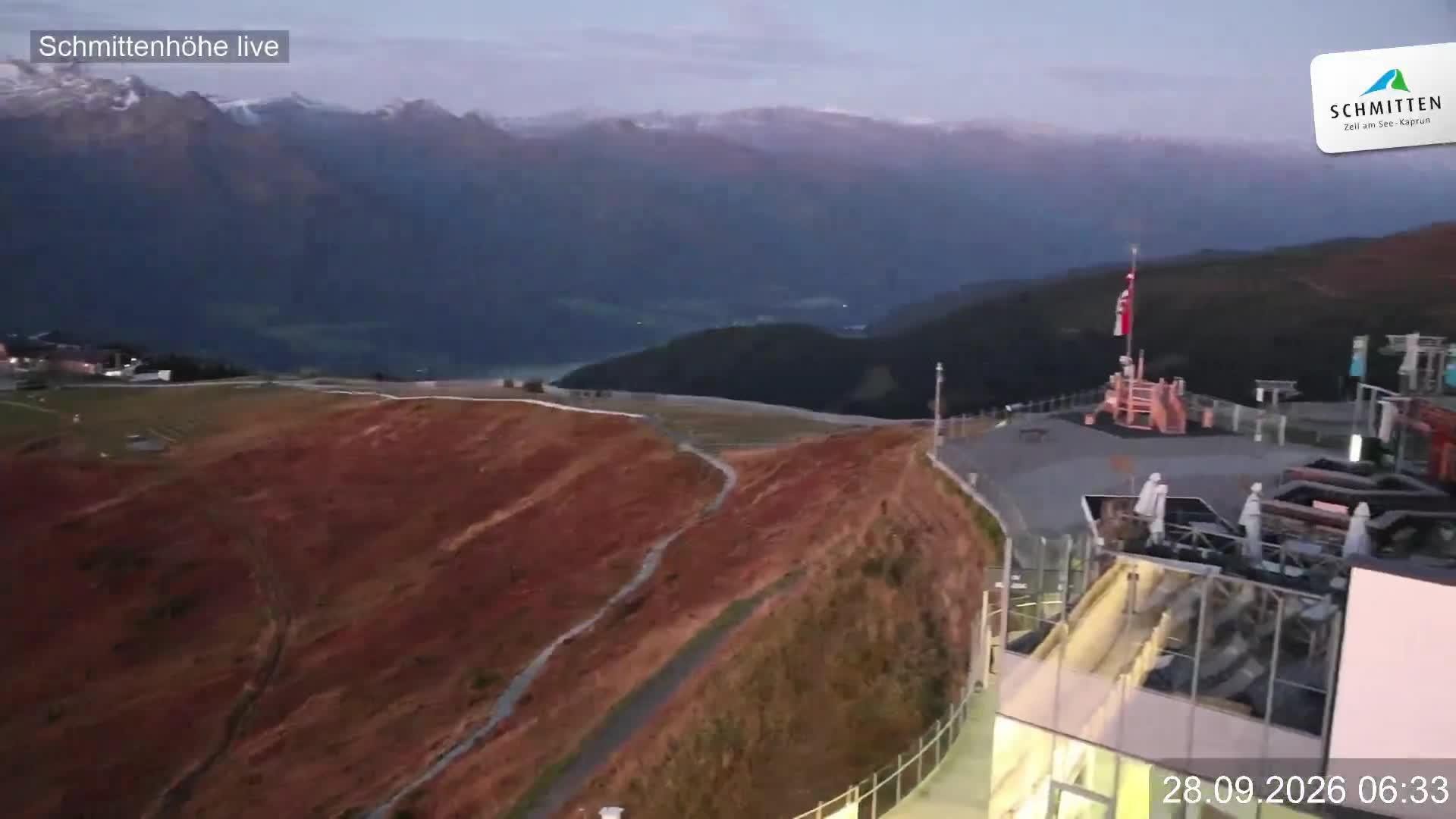 Archiv Foto Webcam Blick vom Gipfel der Schmittenhöhe