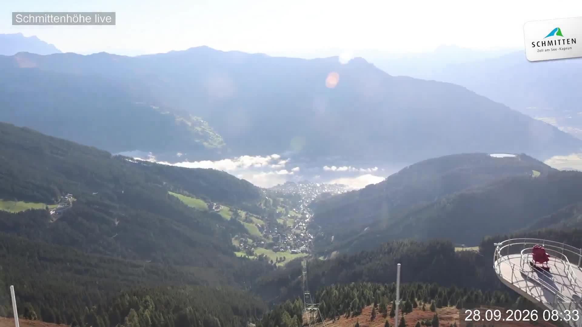 Archiv Foto Webcam Blick vom Gipfel der Schmittenhöhe