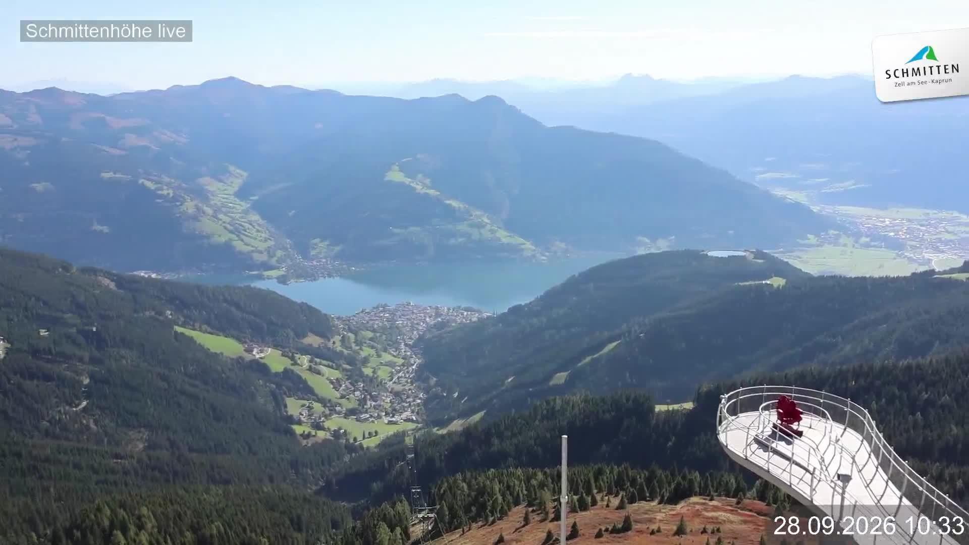 Archiv Foto Webcam Blick vom Gipfel der Schmittenhöhe