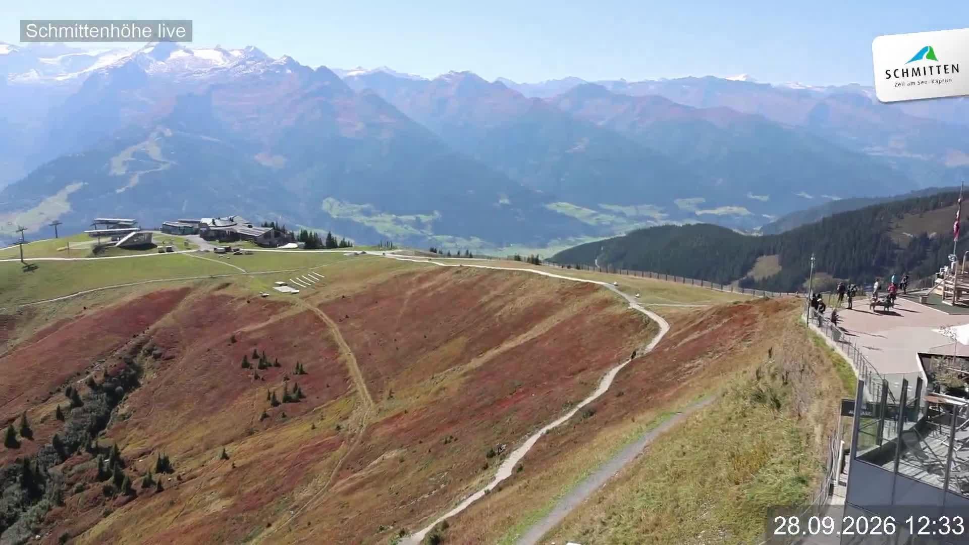 Archiv Foto Webcam Blick vom Gipfel der Schmittenhöhe