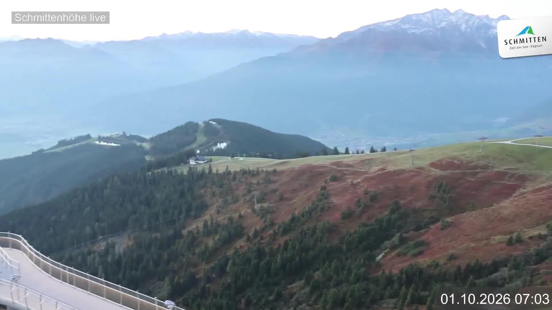 Archiv Foto Webcam Blick vom Gipfel der Schmittenhöhe