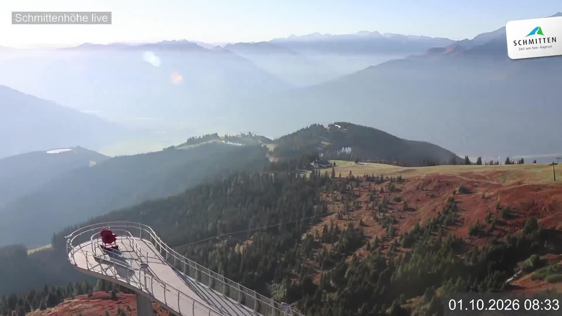 Archiv Foto Webcam Blick vom Gipfel der Schmittenhöhe