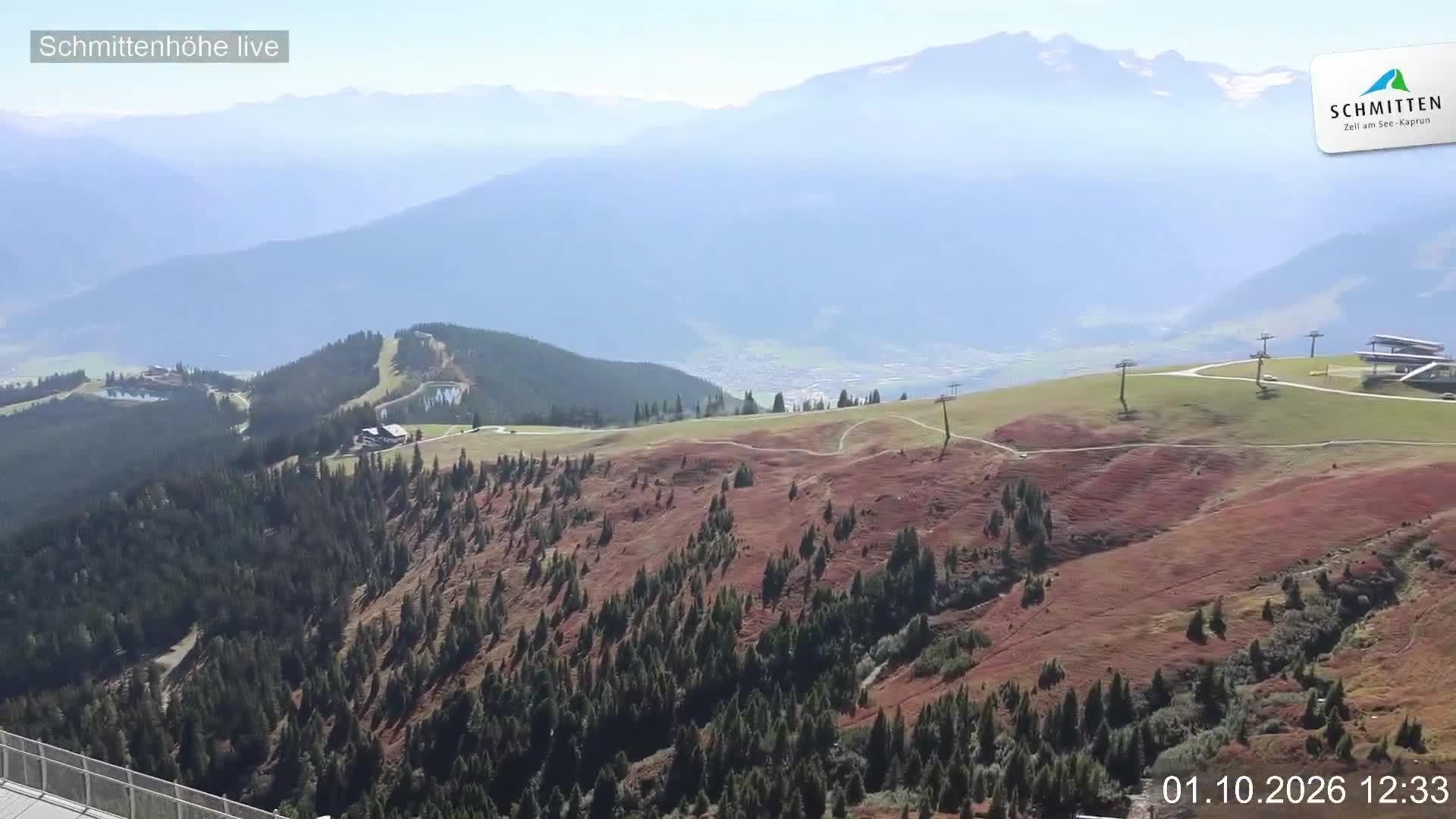 Archiv Foto Webcam Blick vom Gipfel der Schmittenhöhe