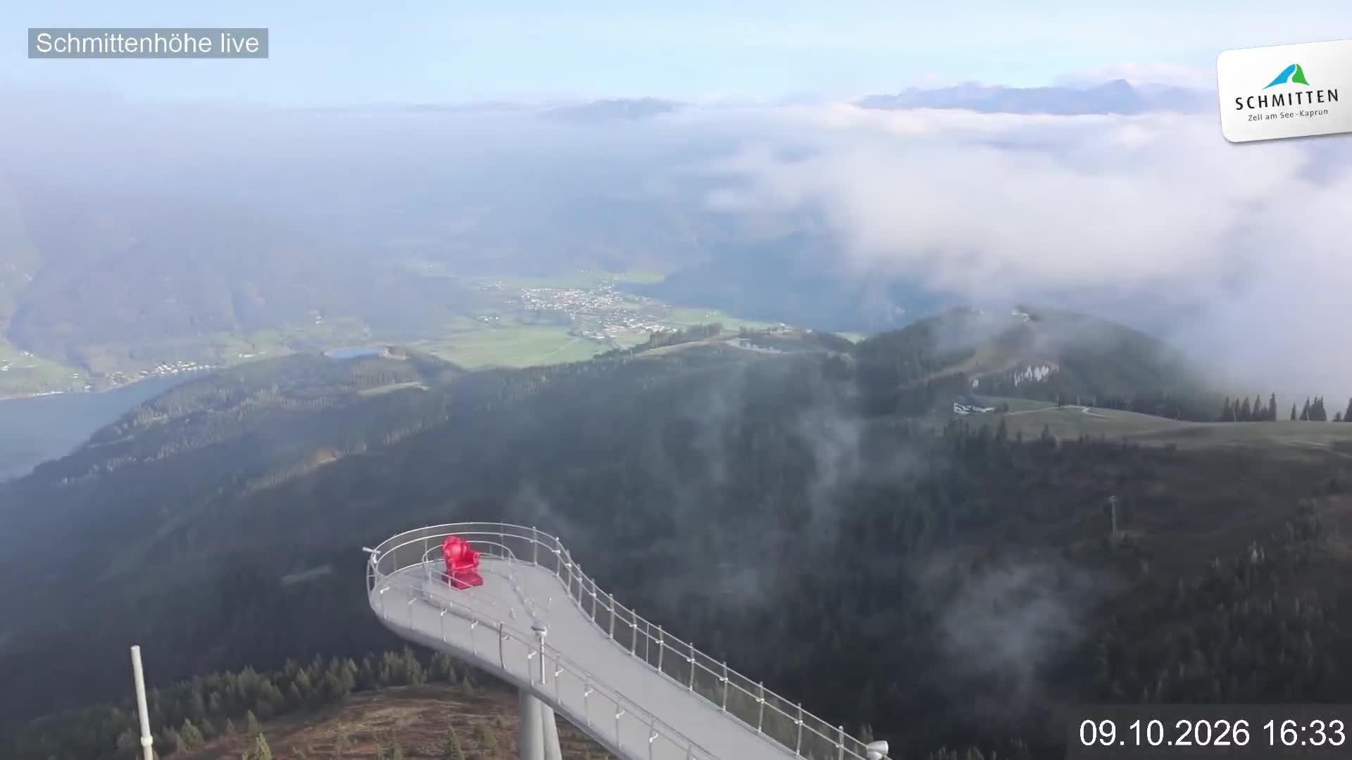 Archiv Foto Webcam Blick vom Gipfel der Schmittenhöhe