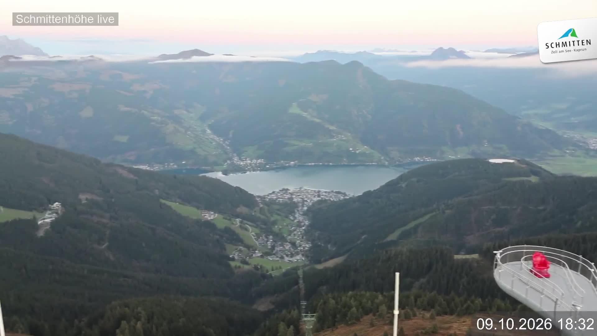 Archiv Foto Webcam Blick vom Gipfel der Schmittenhöhe