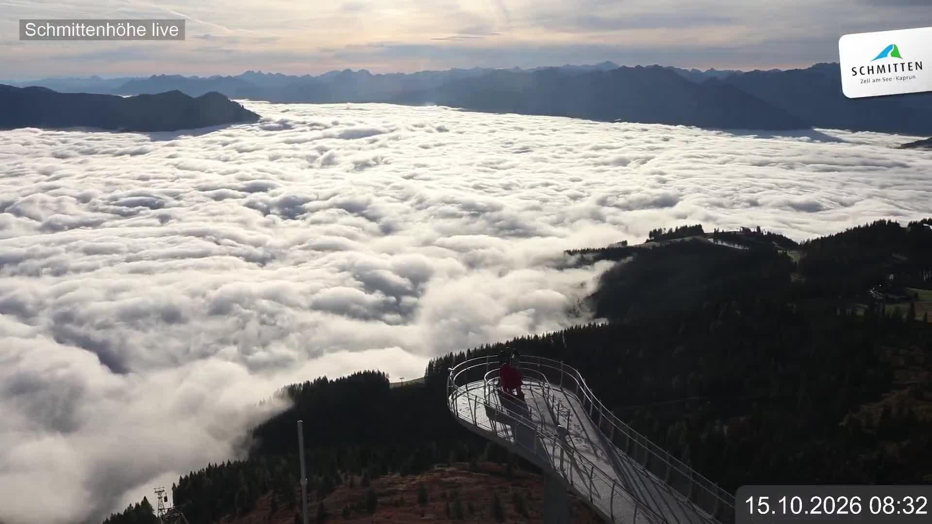 Archiv Foto Webcam Blick vom Gipfel der Schmittenhöhe