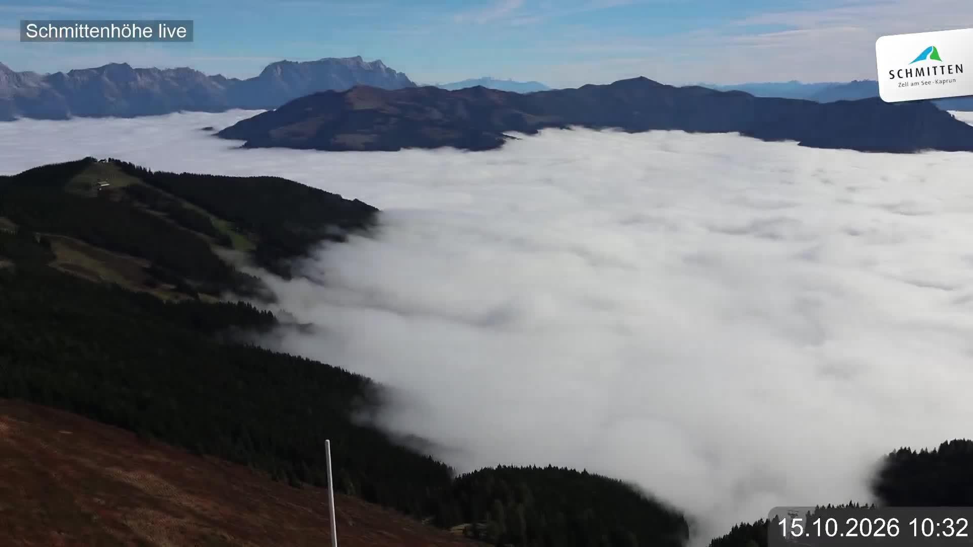 Archiv Foto Webcam Blick vom Gipfel der Schmittenhöhe