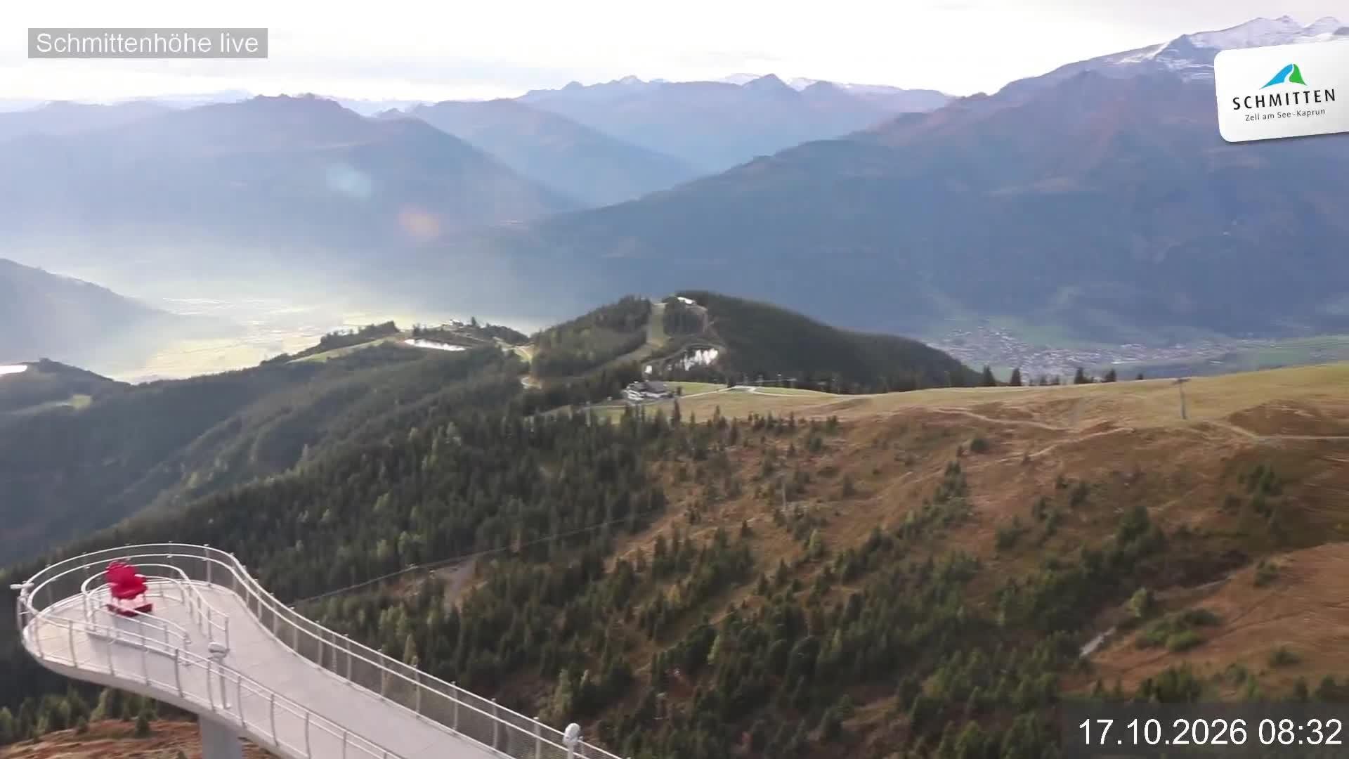 Archiv Foto Webcam Blick vom Gipfel der Schmittenhöhe