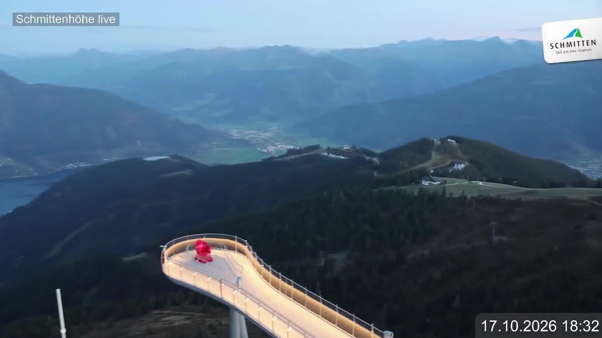 Archiv Foto Webcam Blick vom Gipfel der Schmittenhöhe