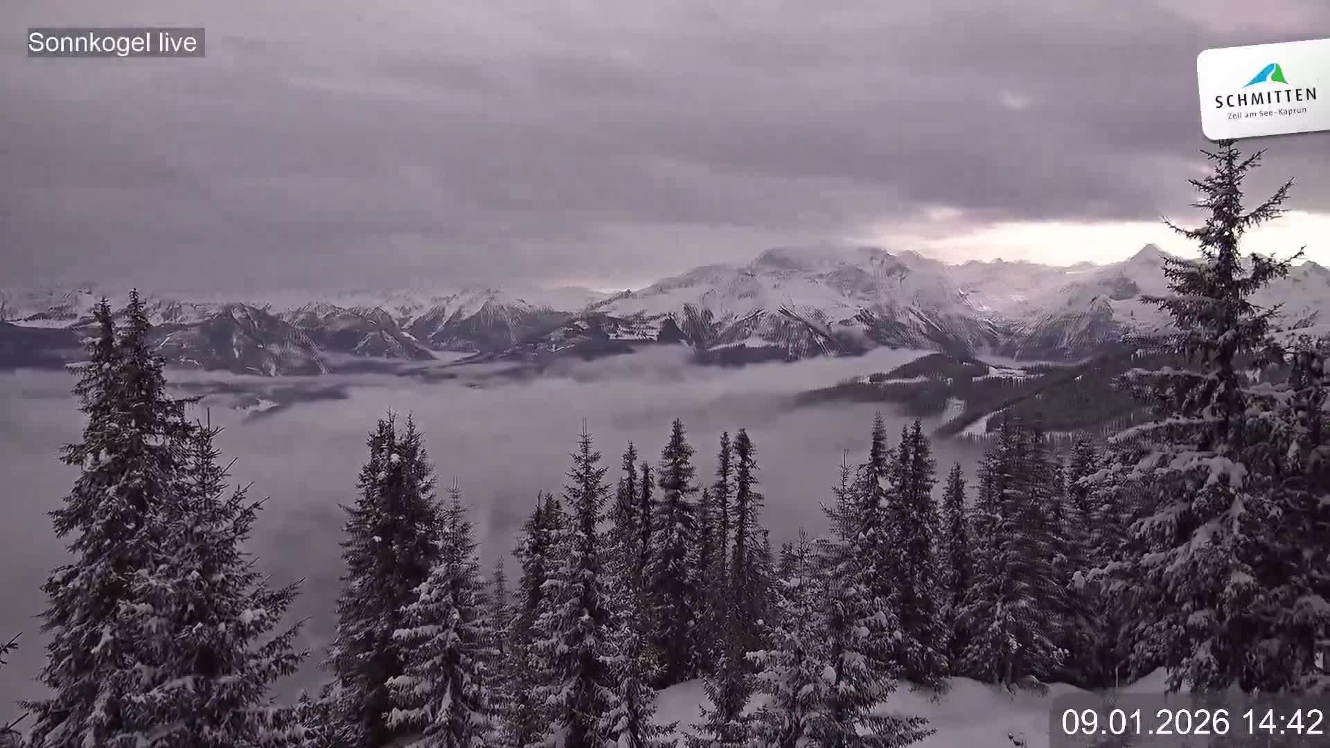 Archiv Foto Webcam Schmitten: Restaurant und Spielplatz Sonnkogel