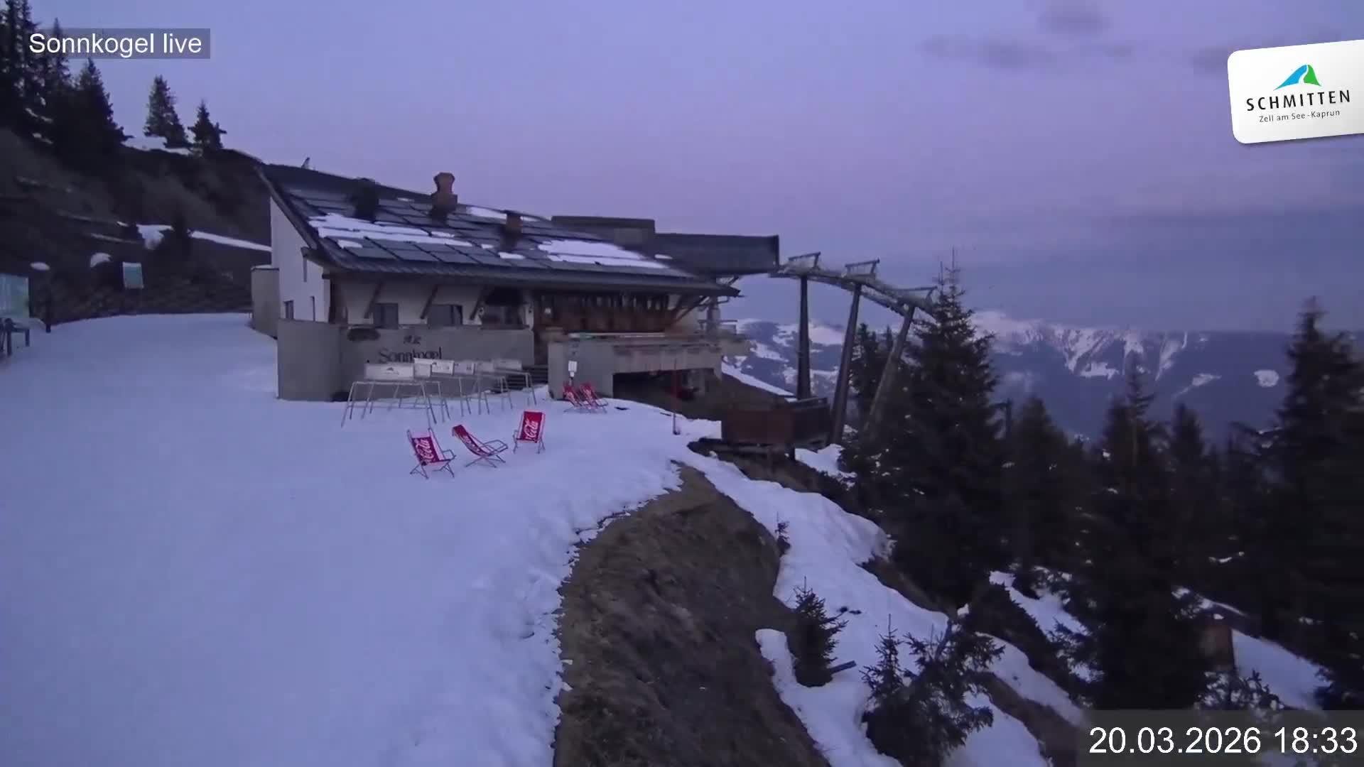 Archiv Foto Webcam Schmitten: Restaurant und Spielplatz Sonnkogel