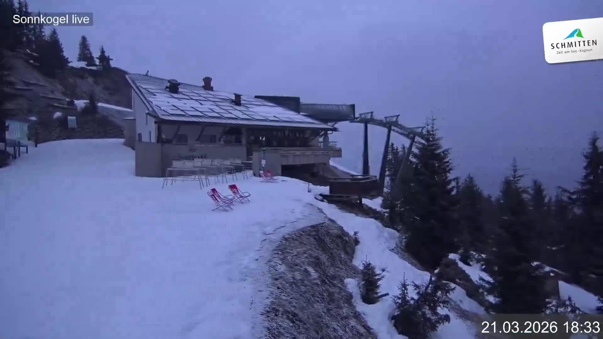 Archiv Foto Webcam Schmitten: Restaurant und Spielplatz Sonnkogel