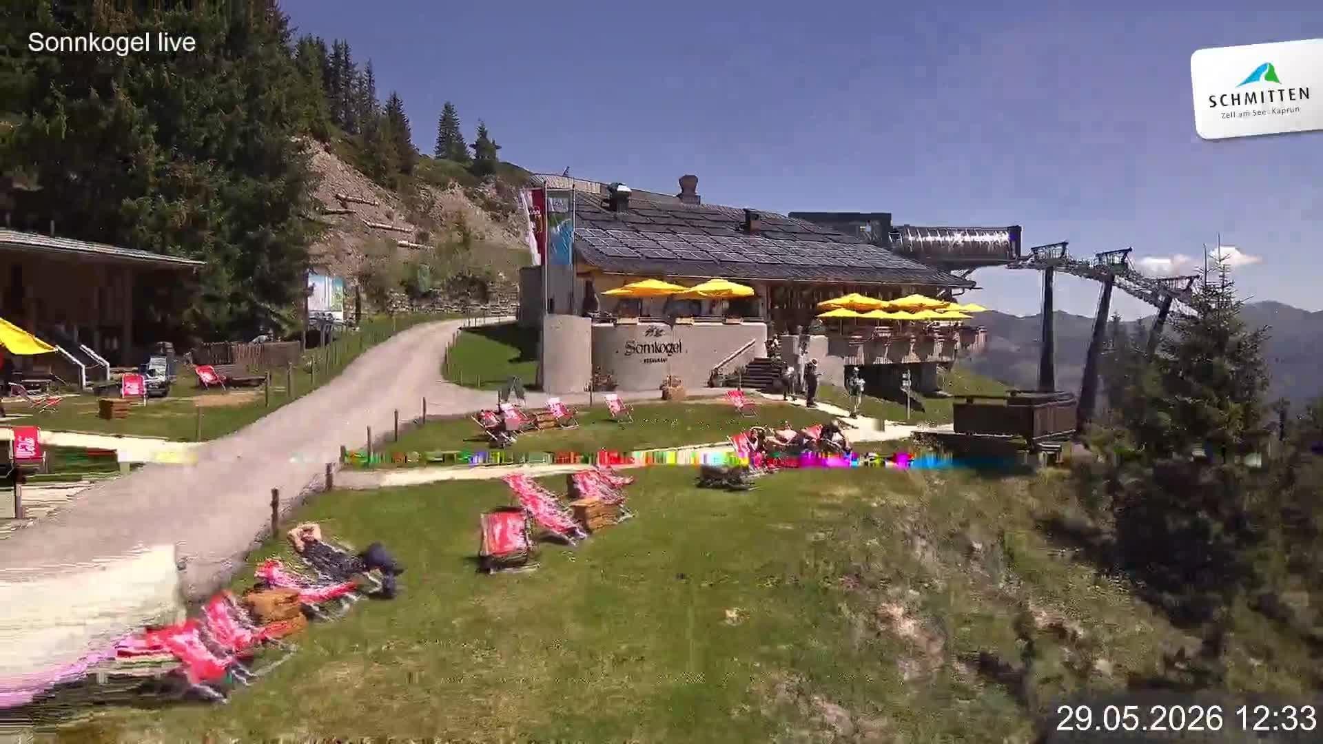 Archiv Foto Webcam Schmitten: Restaurant und Spielplatz Sonnkogel