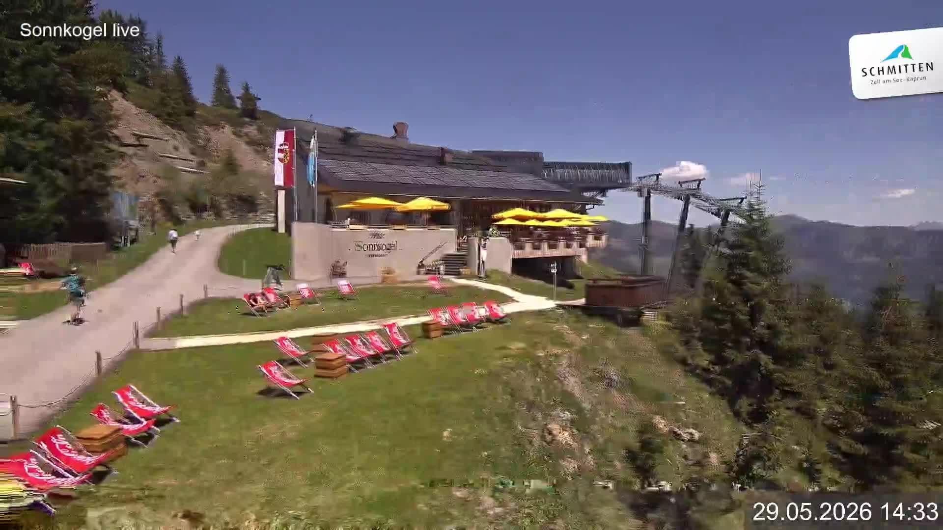 Archiv Foto Webcam Schmitten: Restaurant und Spielplatz Sonnkogel