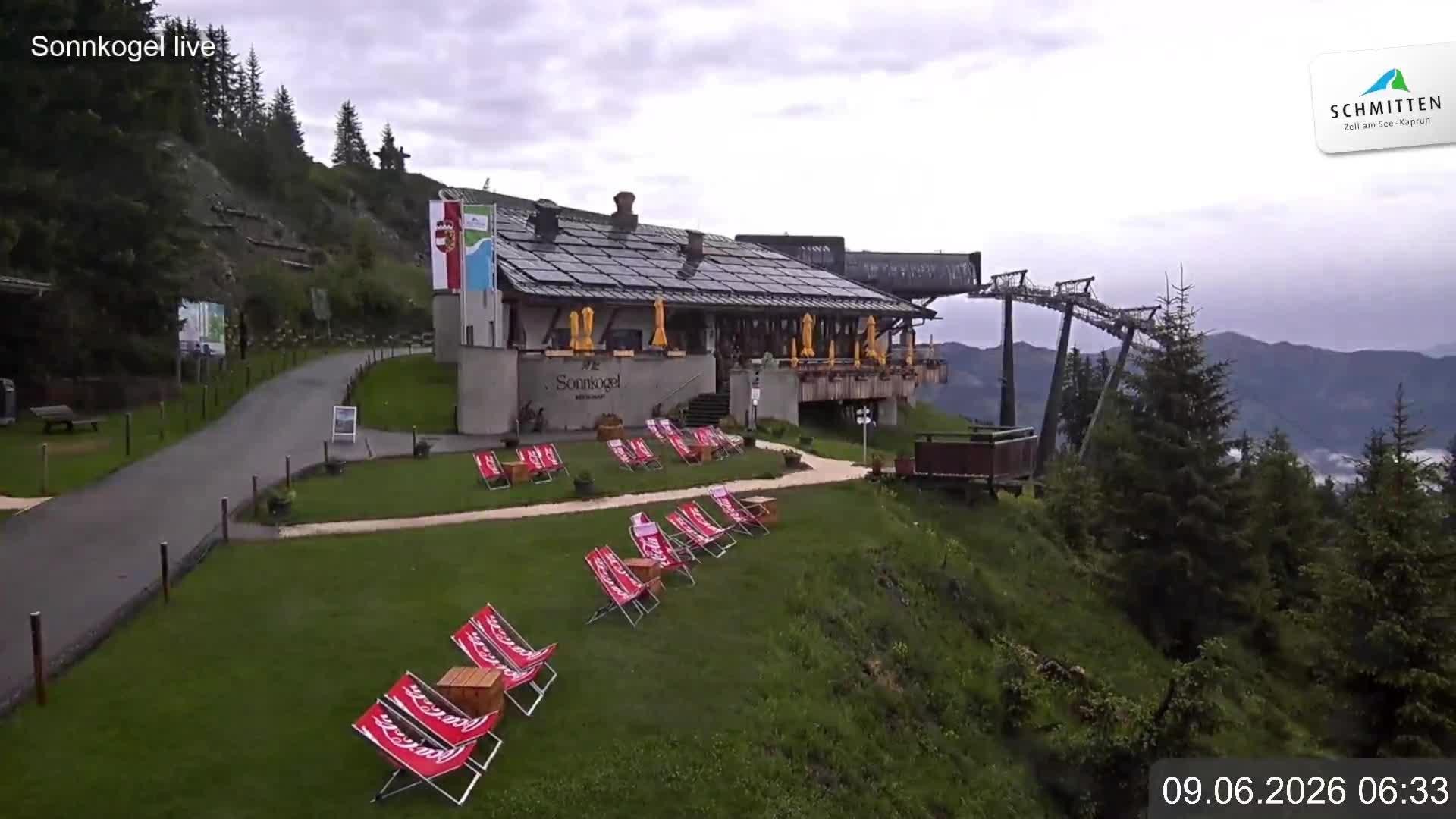 Archiv Foto Webcam Schmitten: Restaurant und Spielplatz Sonnkogel