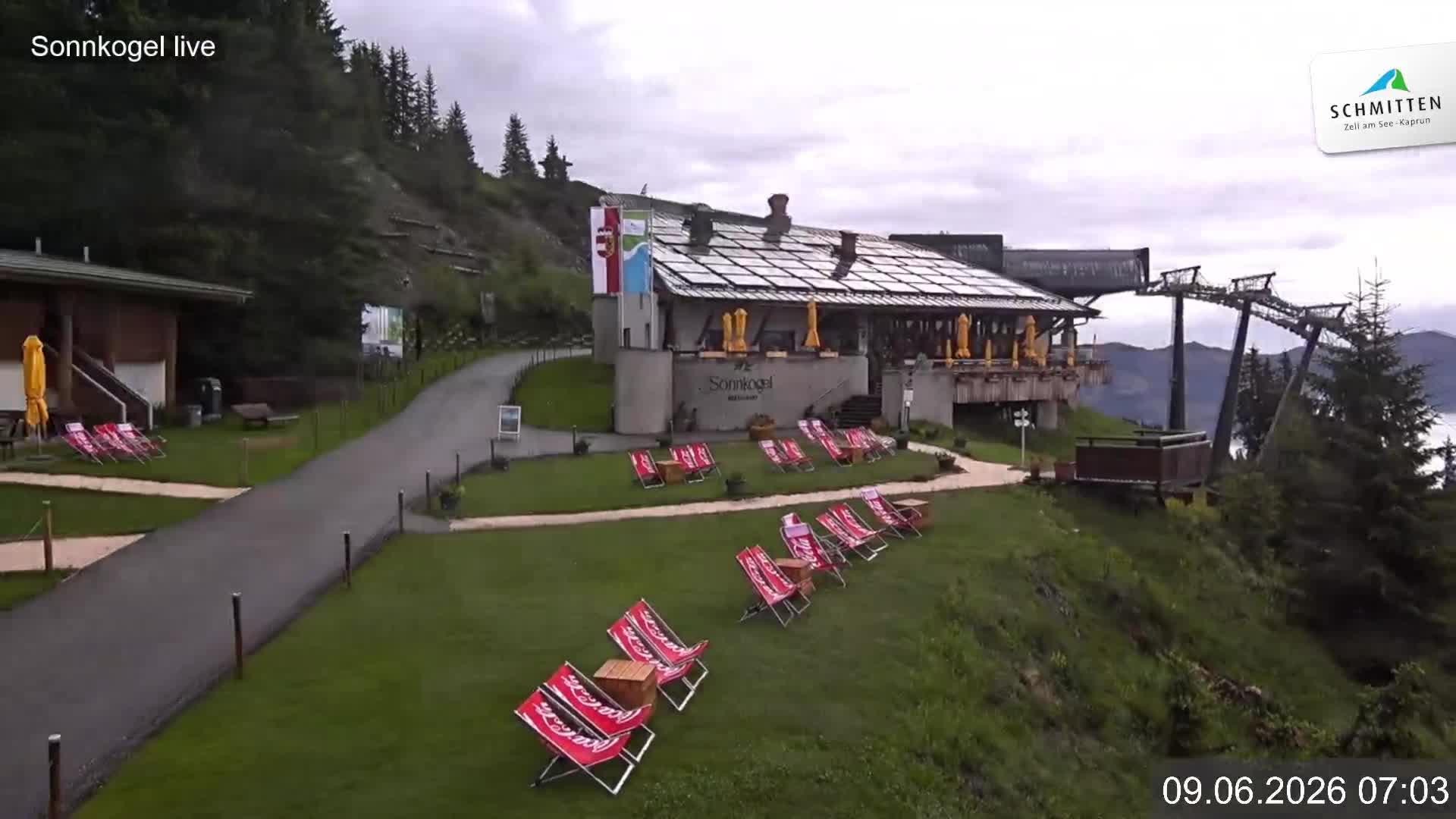 Archiv Foto Webcam Schmitten: Restaurant und Spielplatz Sonnkogel