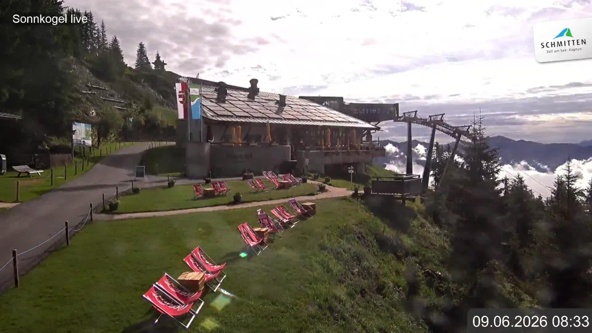 Archiv Foto Webcam Schmitten: Restaurant und Spielplatz Sonnkogel