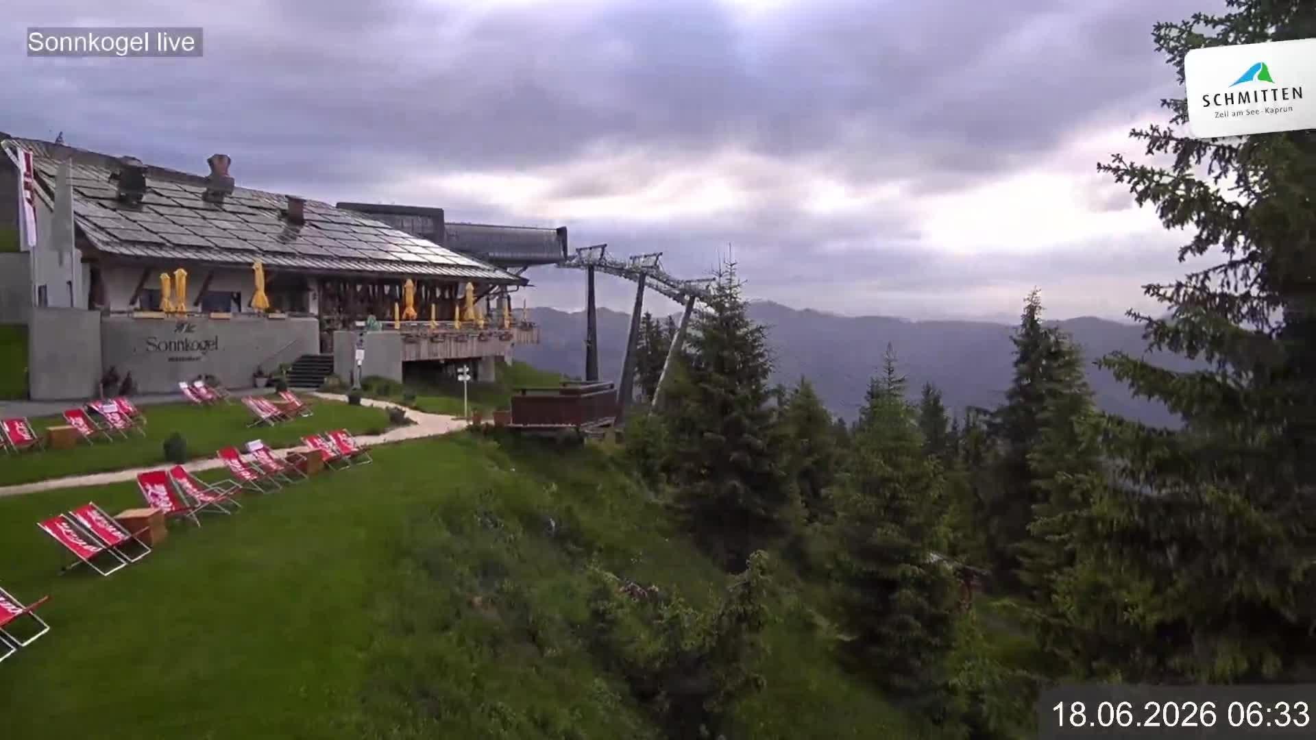 Archiv Foto Webcam Schmitten: Restaurant und Spielplatz Sonnkogel