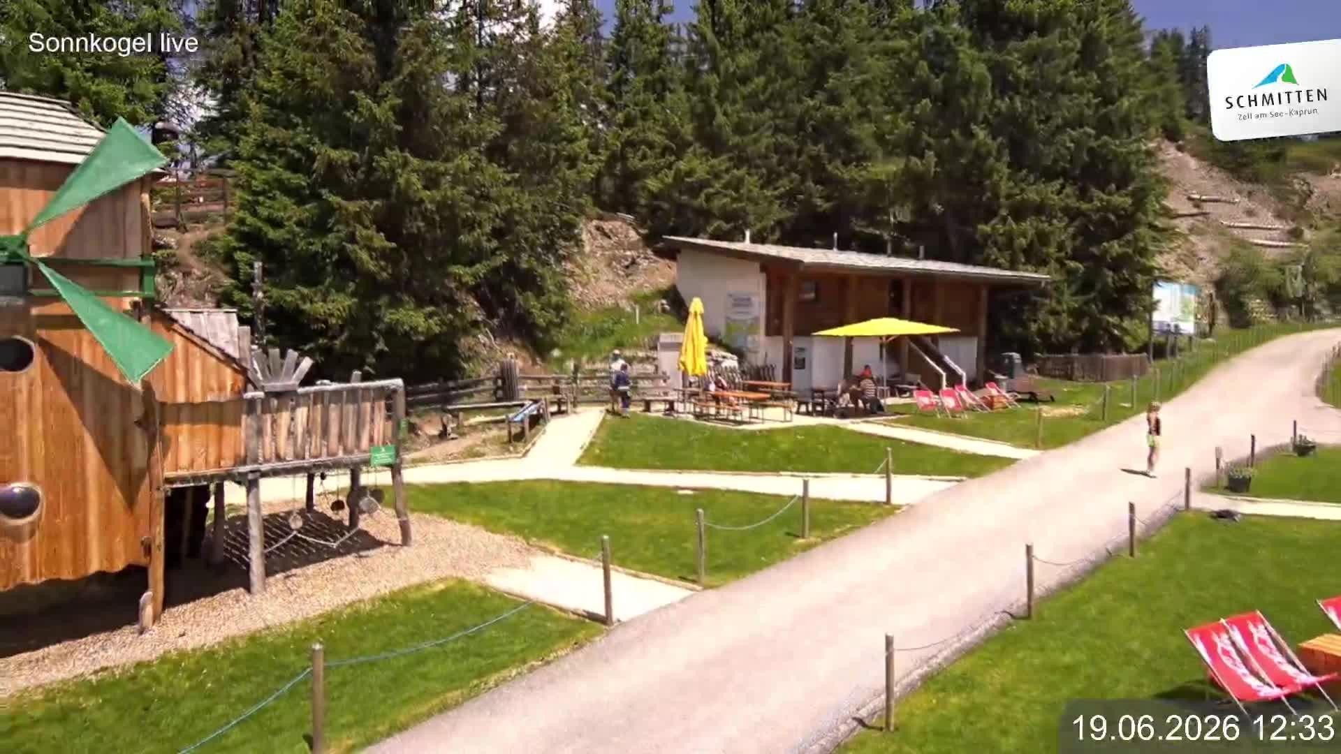 Archiv Foto Webcam Schmitten: Restaurant und Spielplatz Sonnkogel