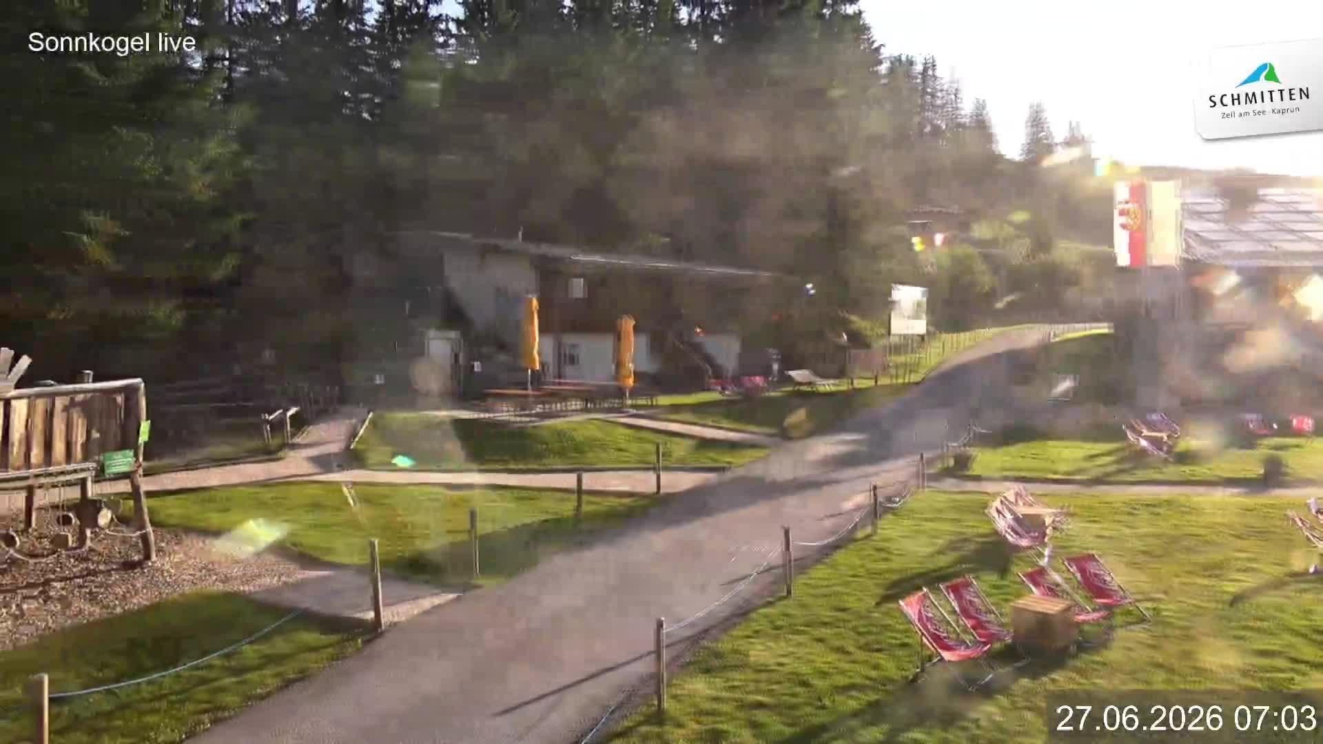 Archiv Foto Webcam Schmitten: Restaurant und Spielplatz Sonnkogel