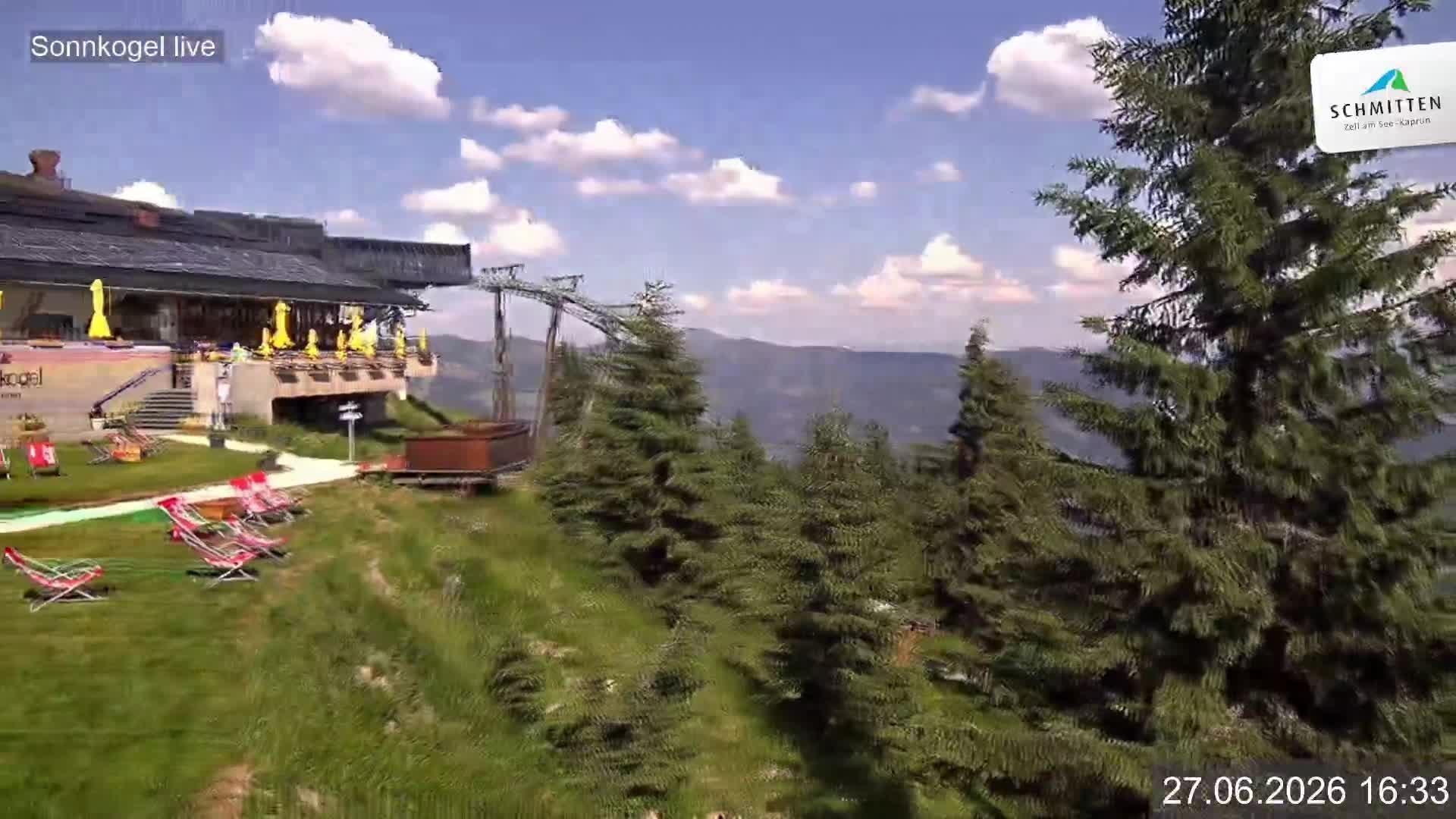 Archiv Foto Webcam Schmitten: Restaurant und Spielplatz Sonnkogel