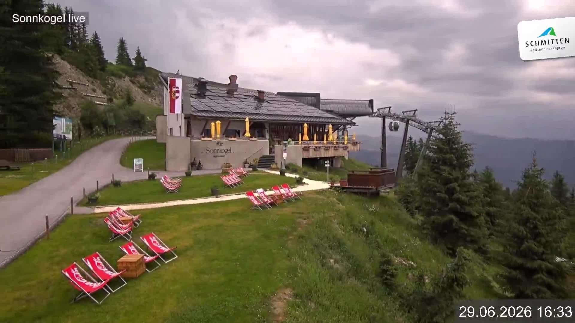 Archiv Foto Webcam Schmitten: Restaurant und Spielplatz Sonnkogel