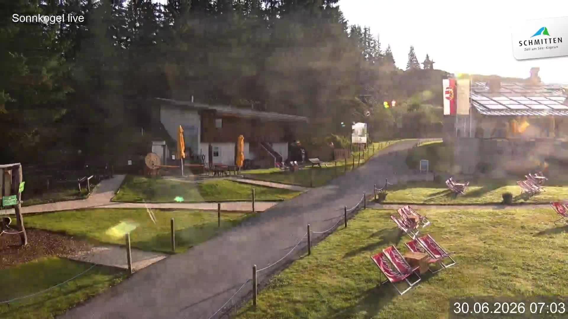 Archiv Foto Webcam Schmitten: Restaurant und Spielplatz Sonnkogel