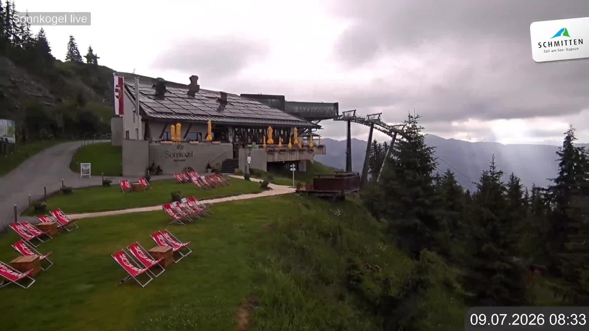 Archiv Foto Webcam Schmitten: Restaurant und Spielplatz Sonnkogel