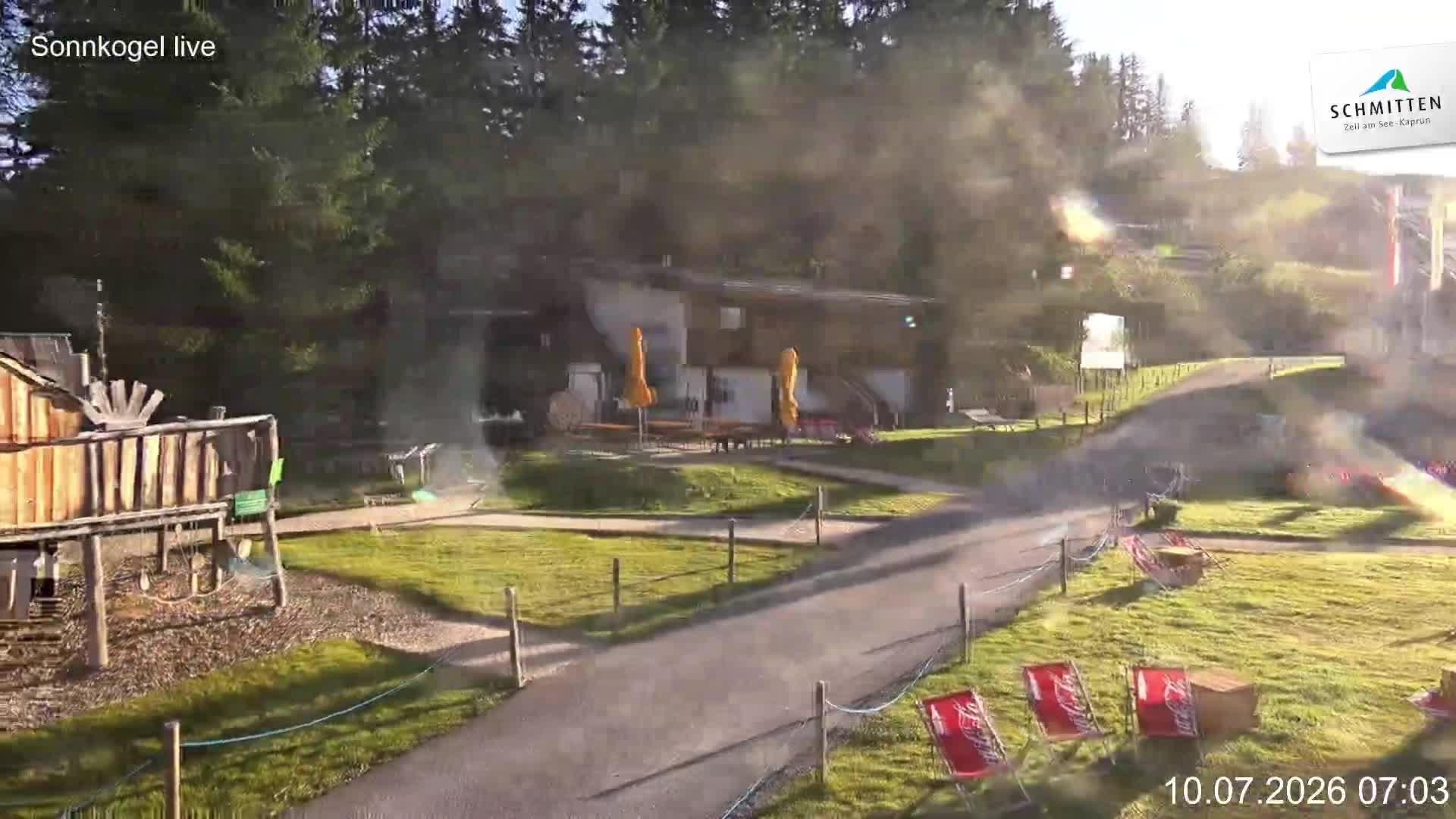 Archiv Foto Webcam Schmitten: Restaurant und Spielplatz Sonnkogel