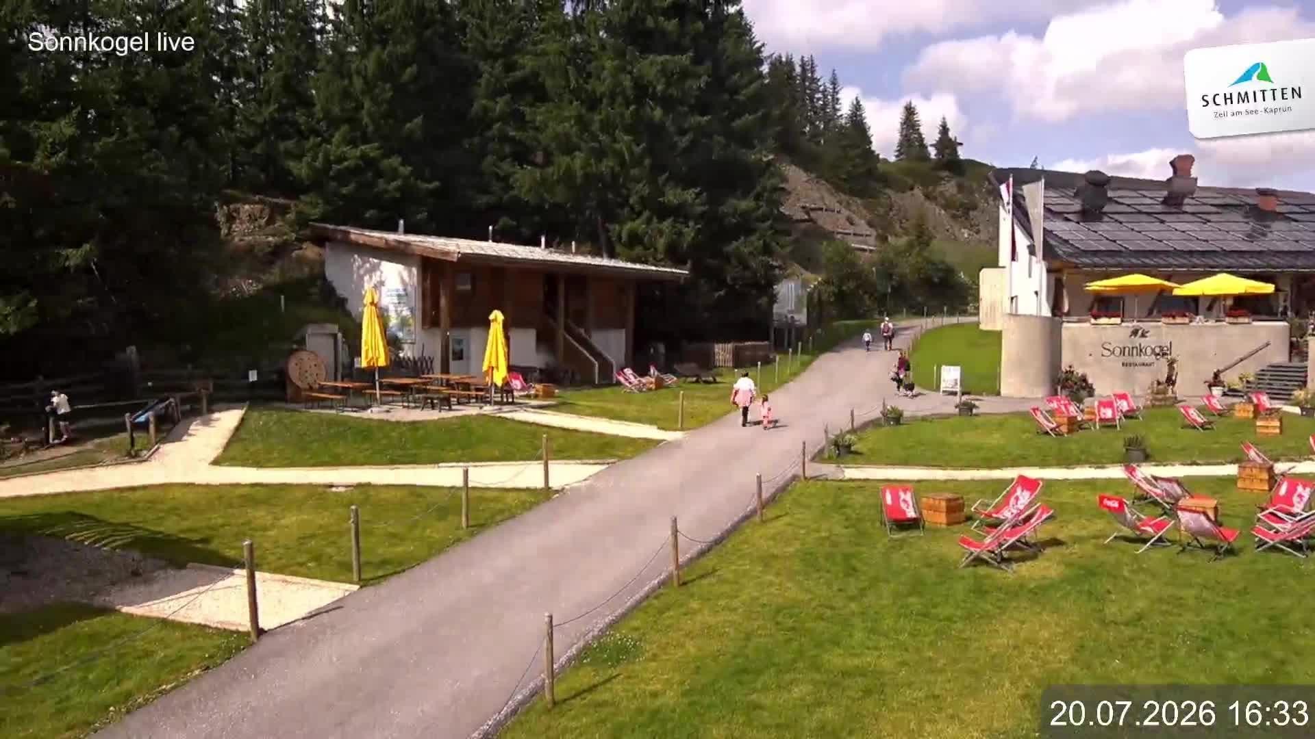 Archiv Foto Webcam Schmitten: Restaurant und Spielplatz Sonnkogel