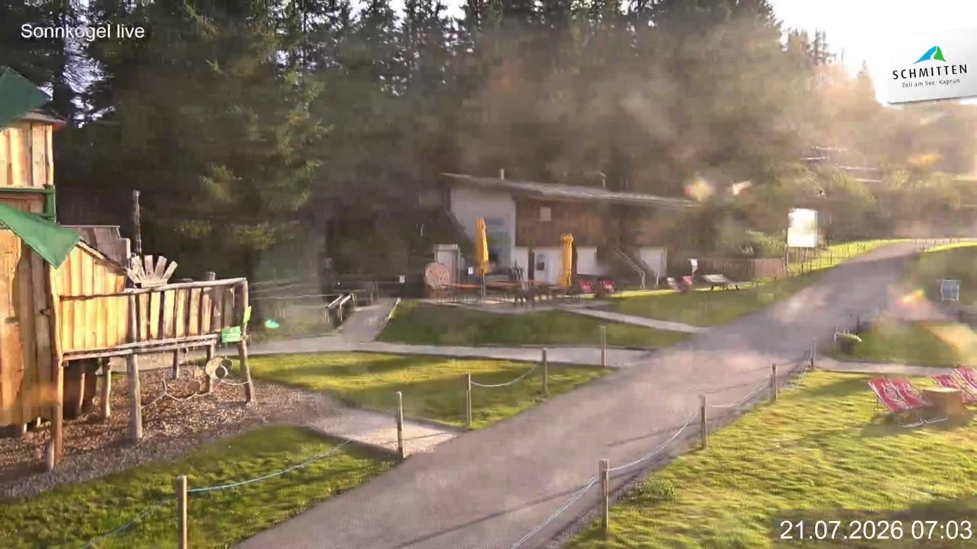 Archiv Foto Webcam Schmitten: Restaurant und Spielplatz Sonnkogel
