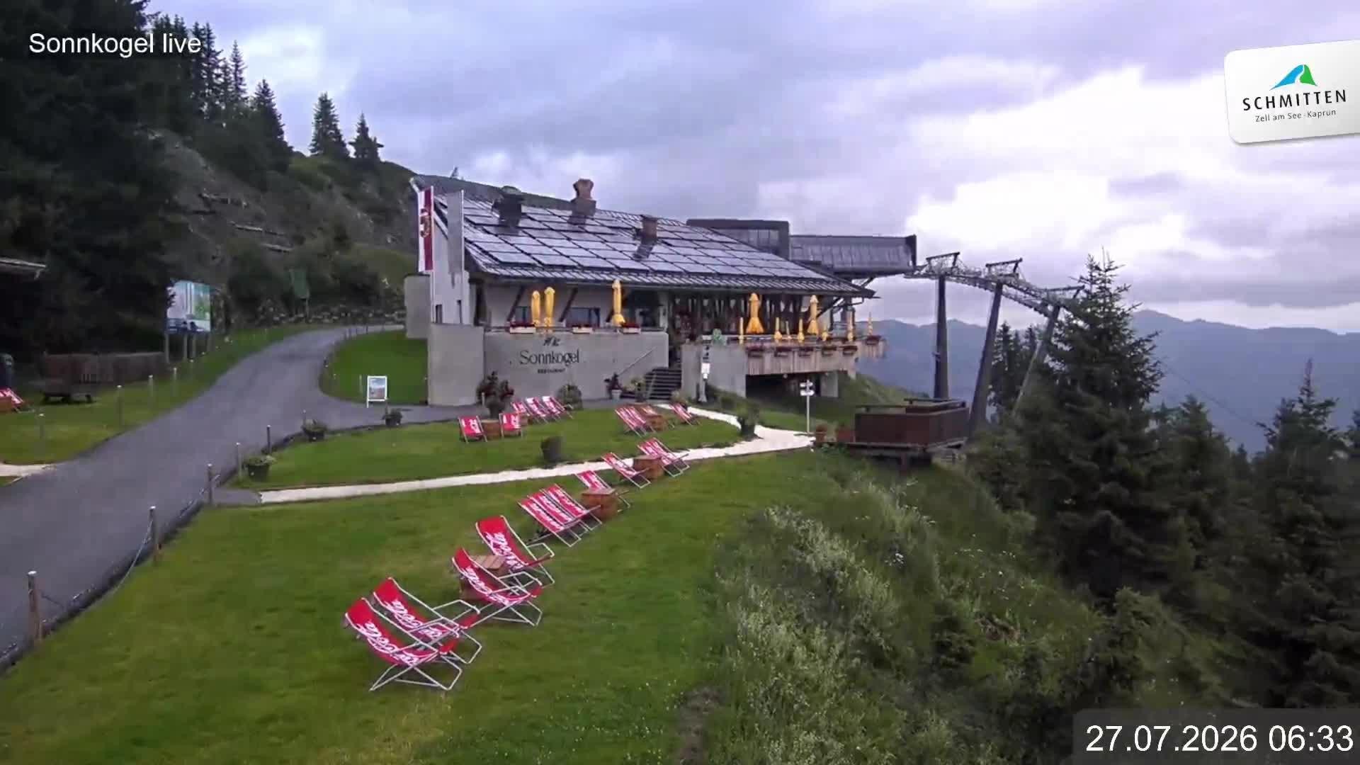 Archiv Foto Webcam Schmitten: Restaurant und Spielplatz Sonnkogel