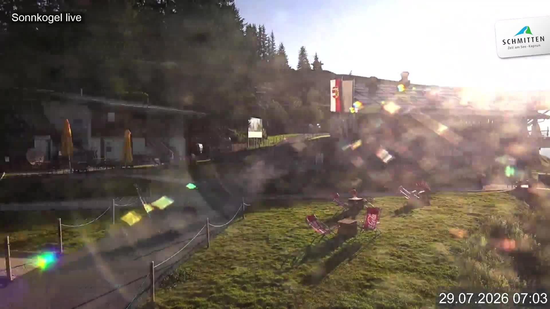 Archiv Foto Webcam Schmitten: Restaurant und Spielplatz Sonnkogel