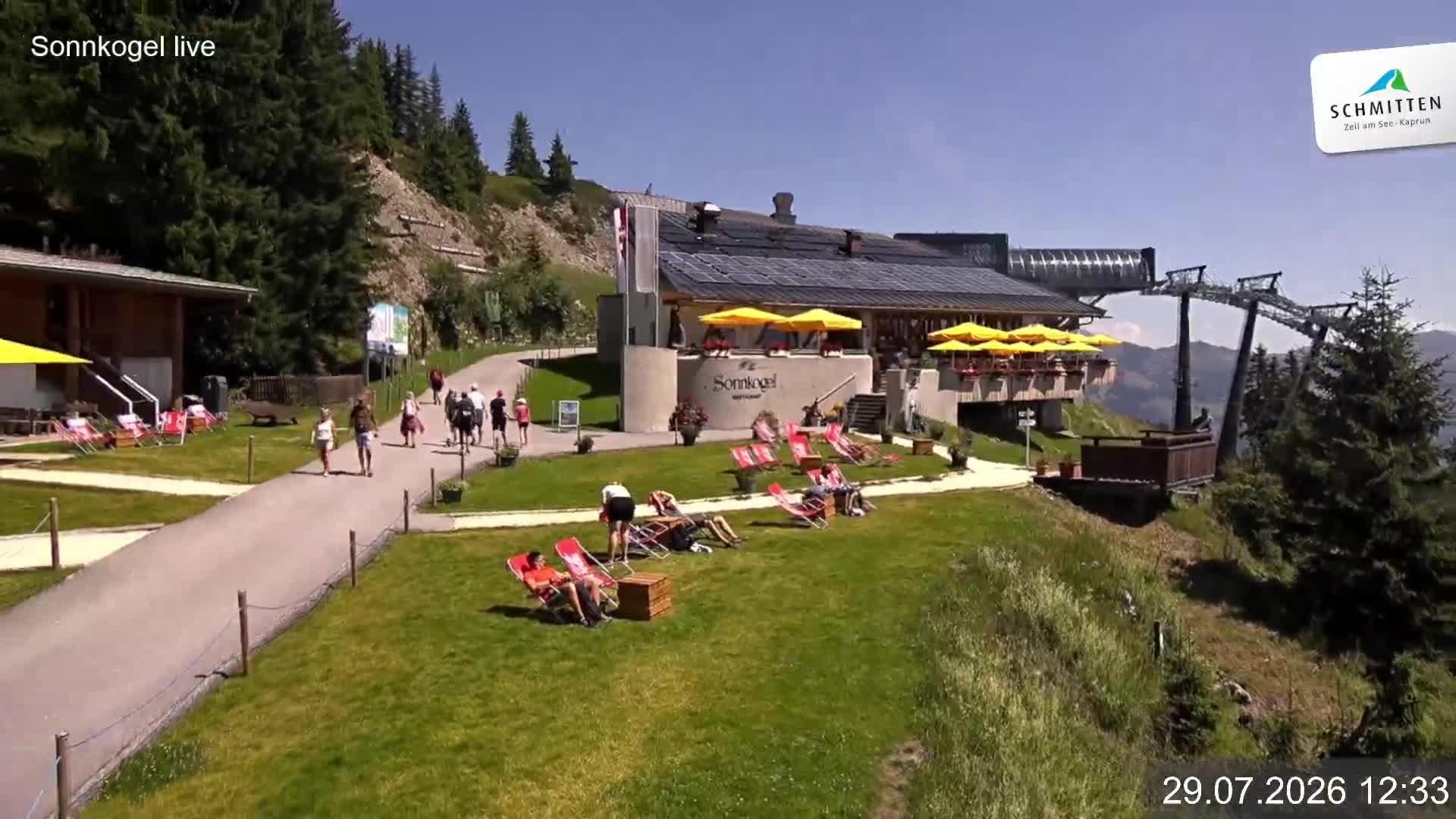 Archiv Foto Webcam Schmitten: Restaurant und Spielplatz Sonnkogel