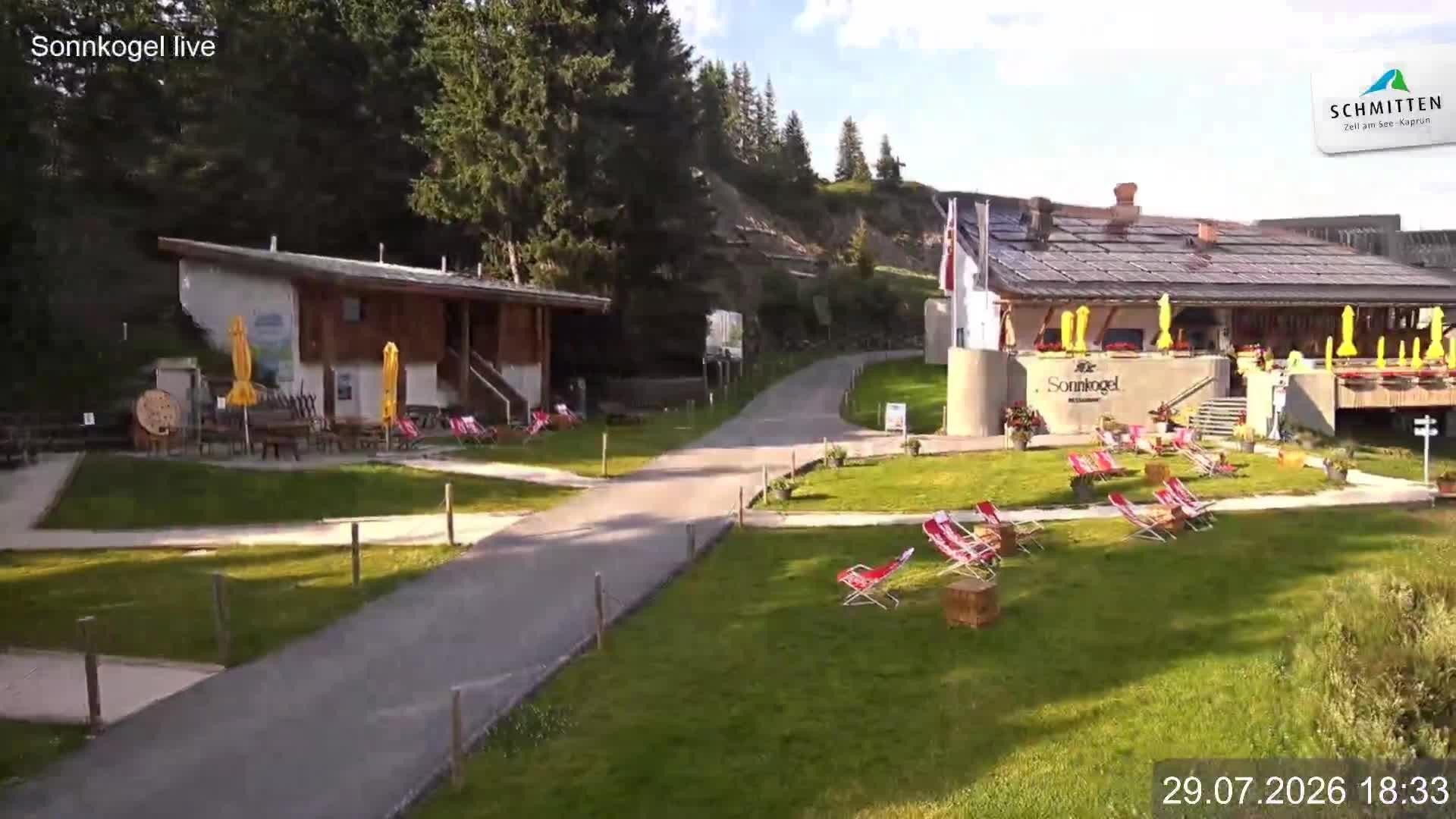 Archiv Foto Webcam Schmitten: Restaurant und Spielplatz Sonnkogel