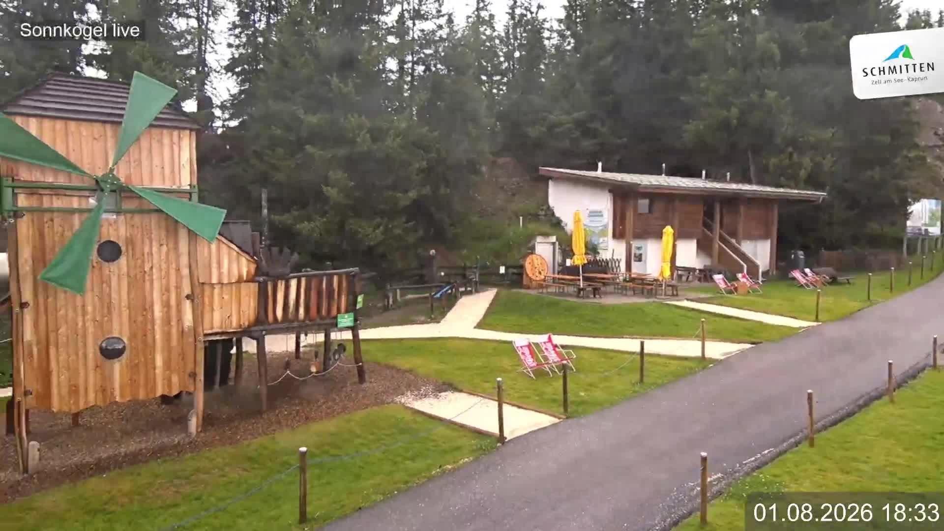 Archiv Foto Webcam Schmitten: Restaurant und Spielplatz Sonnkogel