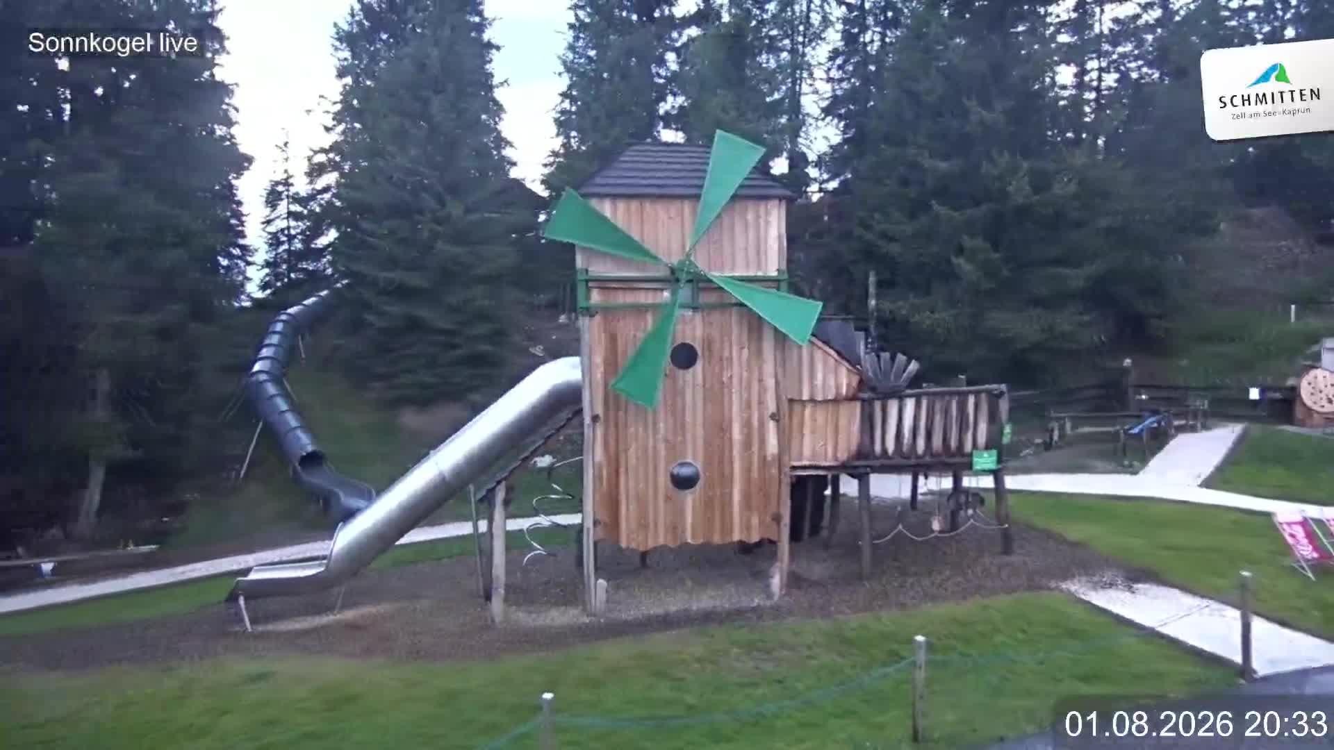 Archiv Foto Webcam Schmitten: Restaurant und Spielplatz Sonnkogel