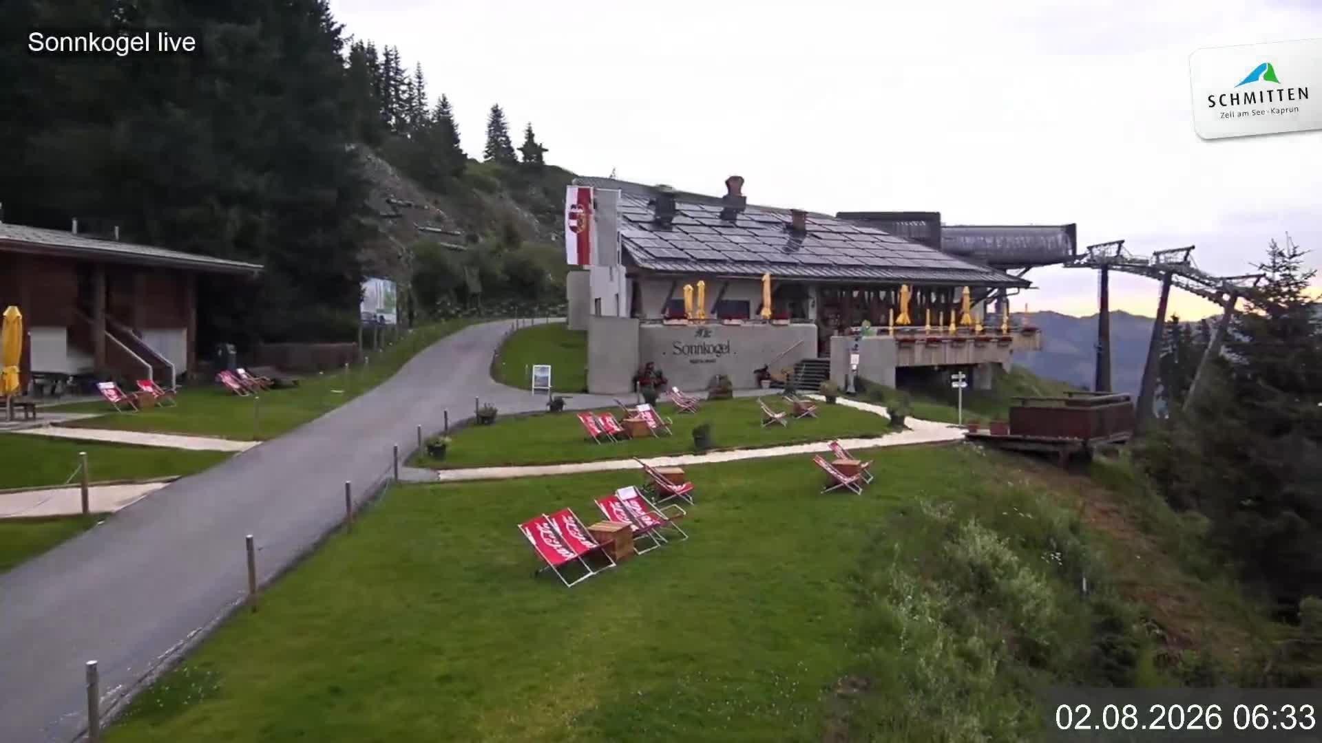 Archiv Foto Webcam Schmitten: Restaurant und Spielplatz Sonnkogel