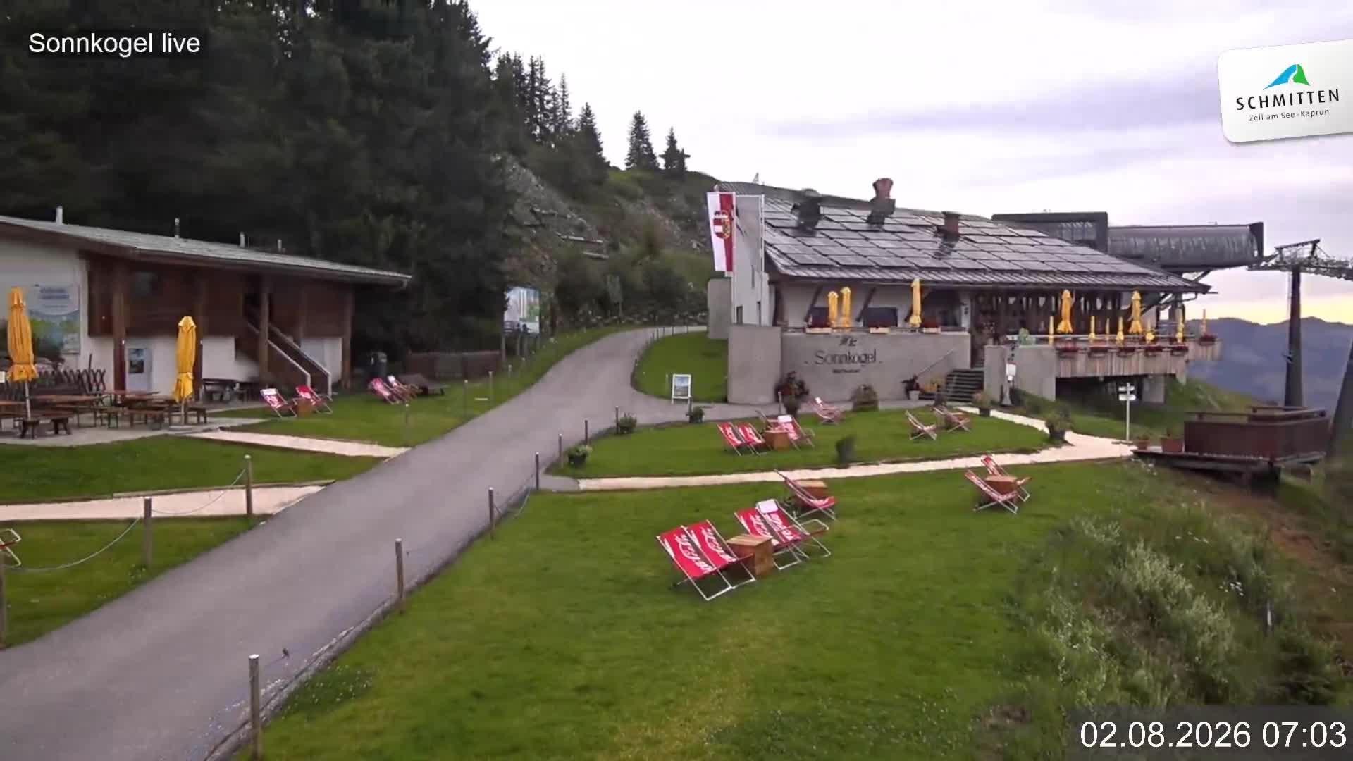 Archiv Foto Webcam Schmitten: Restaurant und Spielplatz Sonnkogel