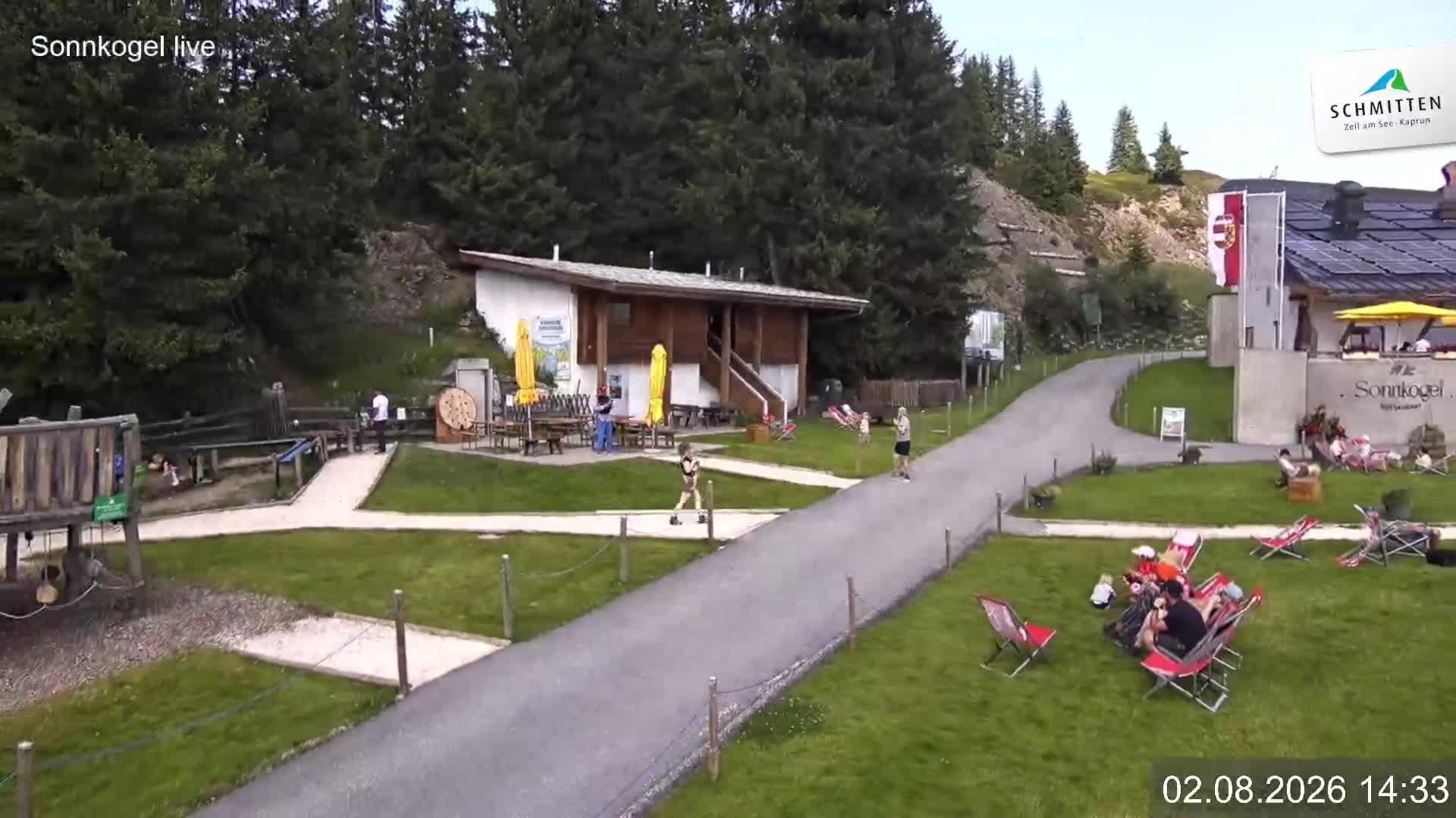 Archiv Foto Webcam Schmitten: Restaurant und Spielplatz Sonnkogel