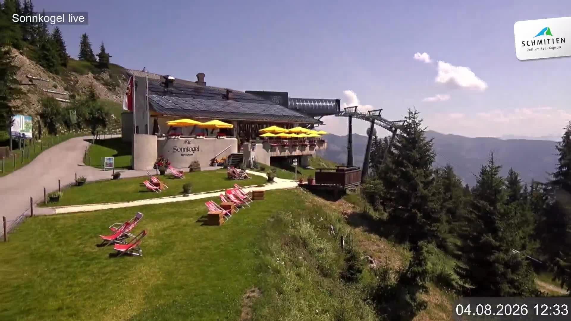Archiv Foto Webcam Schmitten: Restaurant und Spielplatz Sonnkogel