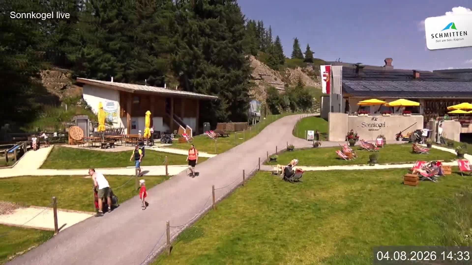 Archiv Foto Webcam Schmitten: Restaurant und Spielplatz Sonnkogel