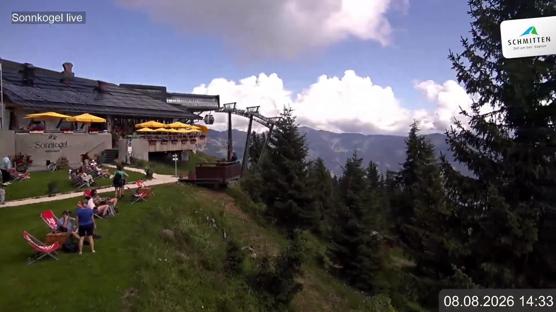 Archiv Foto Webcam Schmitten: Restaurant und Spielplatz Sonnkogel