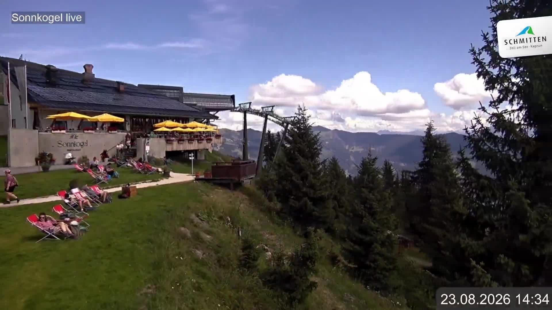 Archiv Foto Webcam Schmitten: Restaurant und Spielplatz Sonnkogel