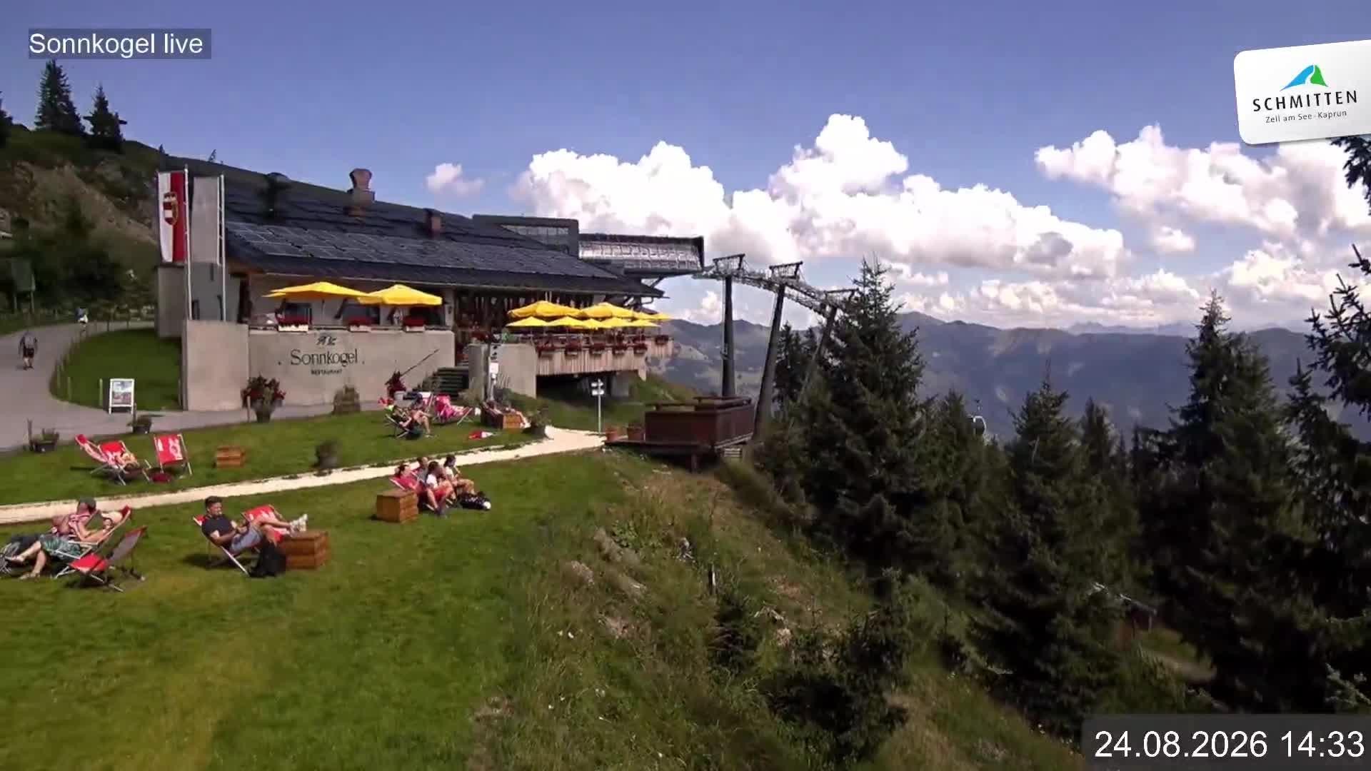 Archiv Foto Webcam Schmitten: Restaurant und Spielplatz Sonnkogel