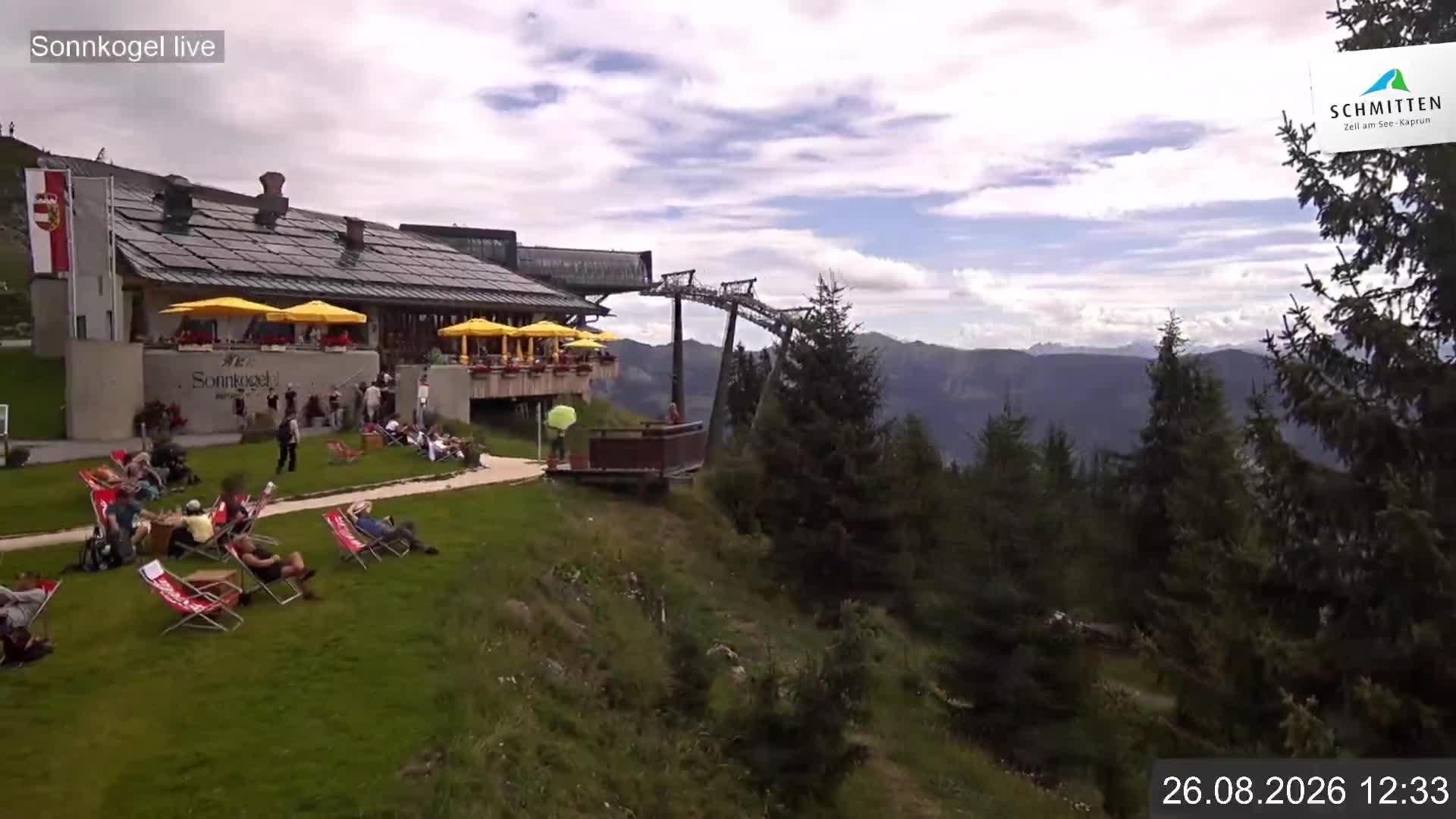 Archiv Foto Webcam Schmitten: Restaurant und Spielplatz Sonnkogel