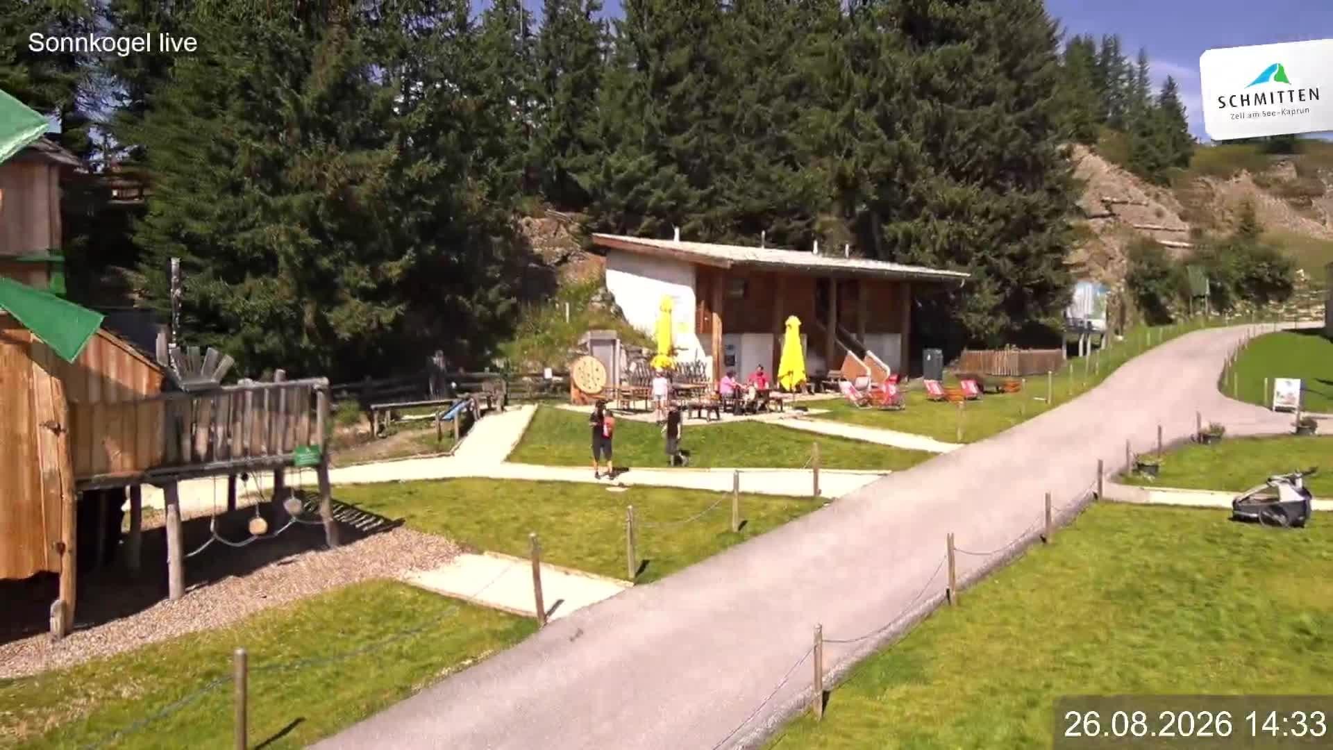 Archiv Foto Webcam Schmitten: Restaurant und Spielplatz Sonnkogel